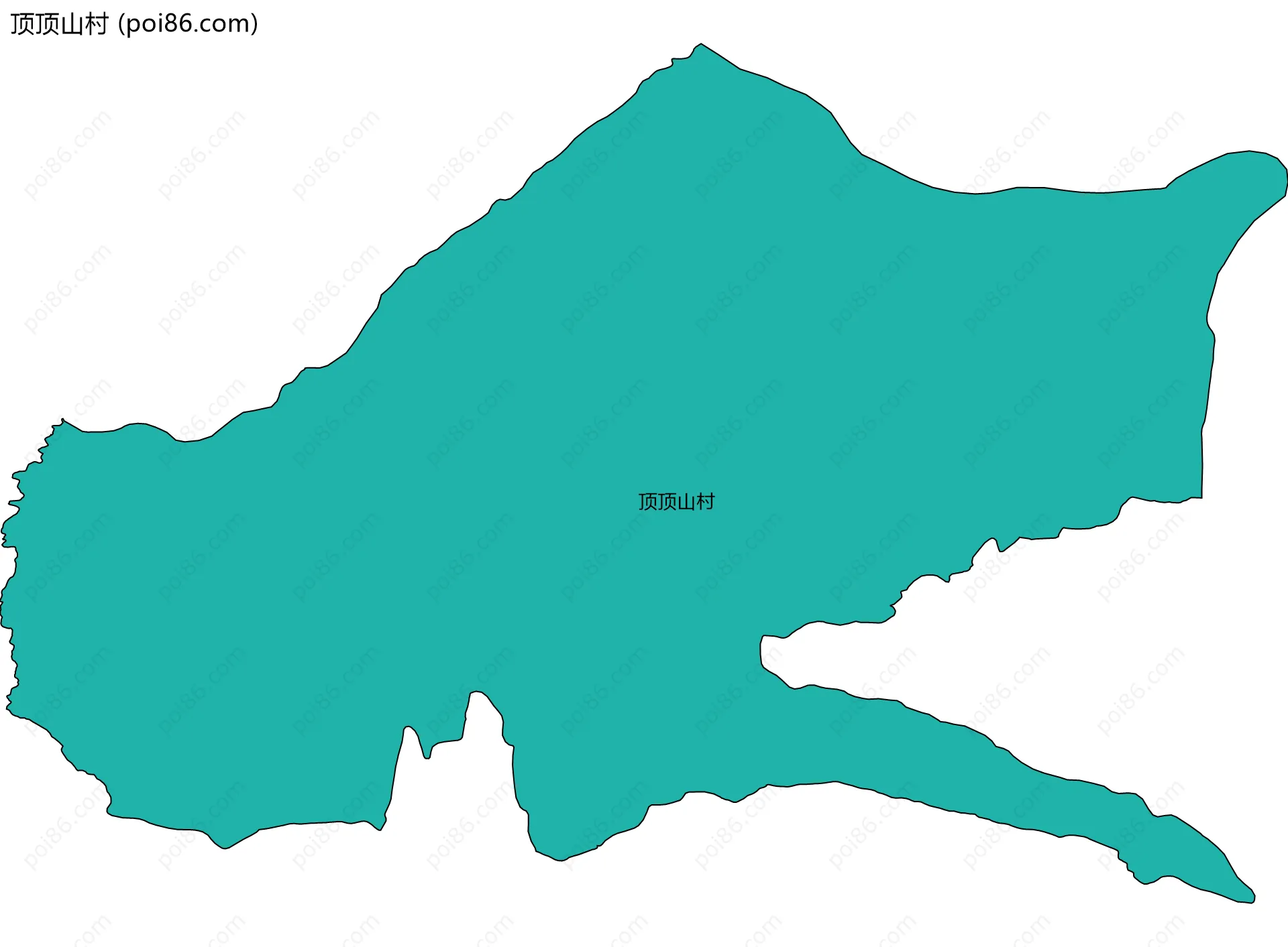 顶顶山村边界地图