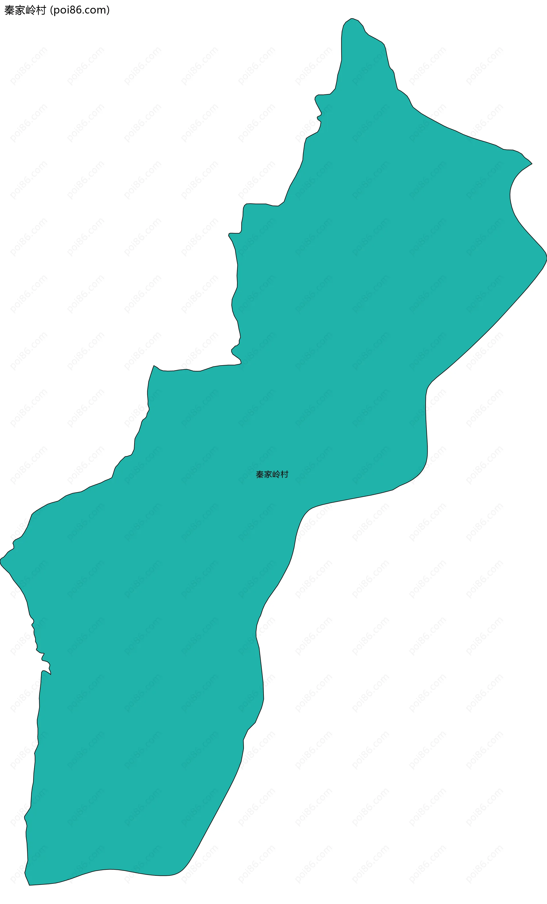 秦家岭村边界地图