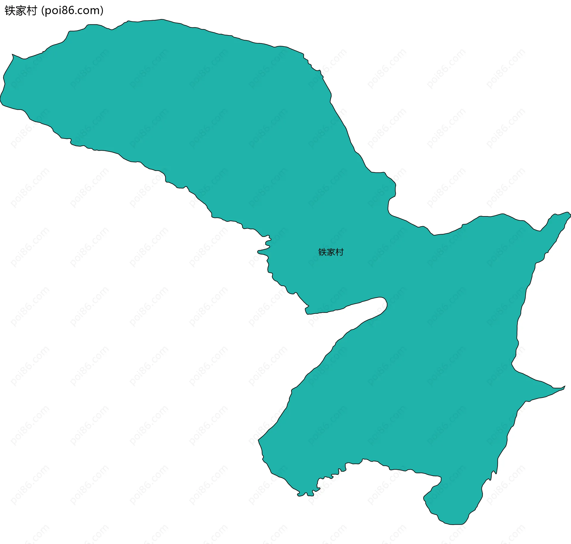 铁家村边界地图