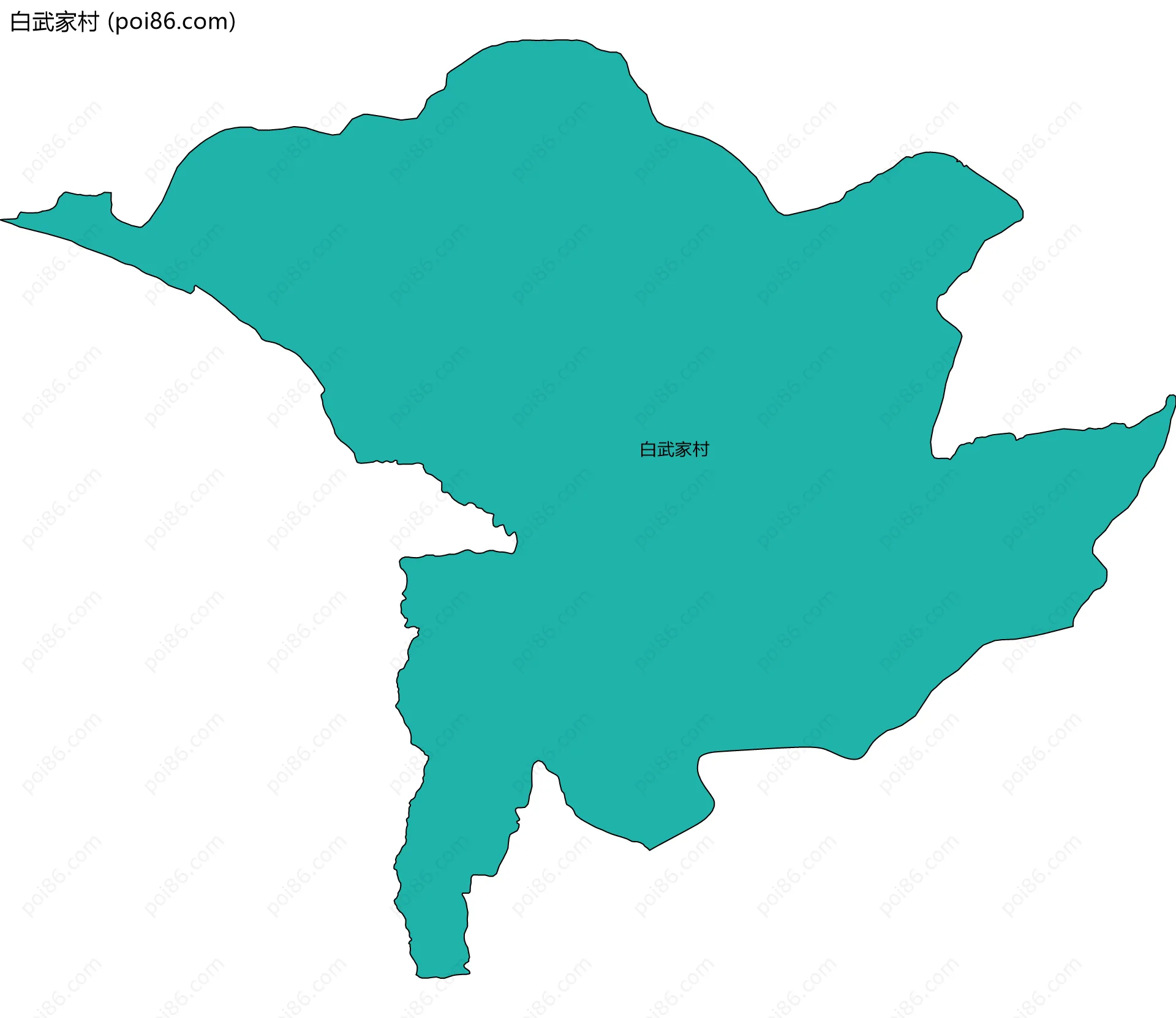 白武家村边界地图