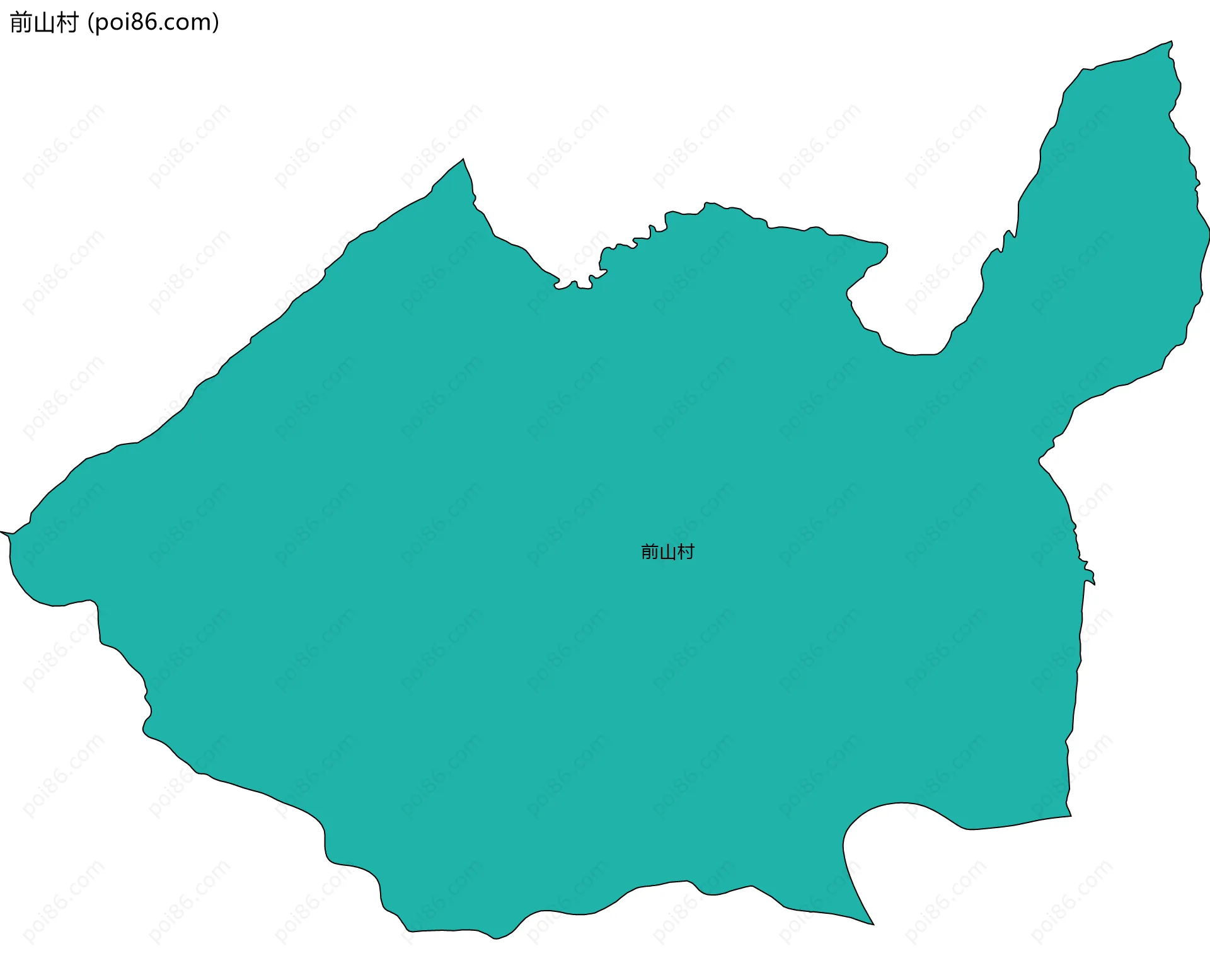 前山村边界地图