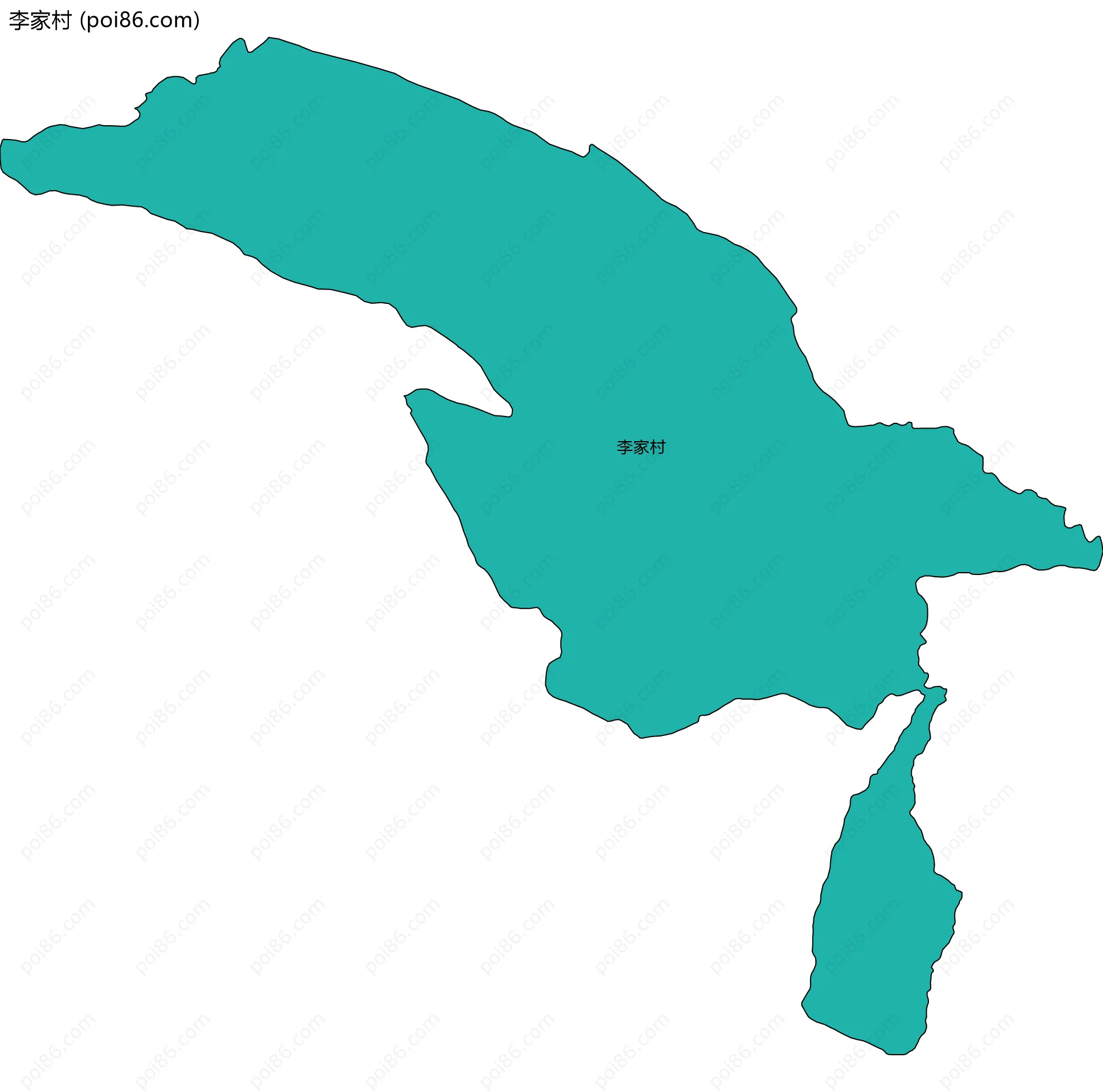 李家村边界地图