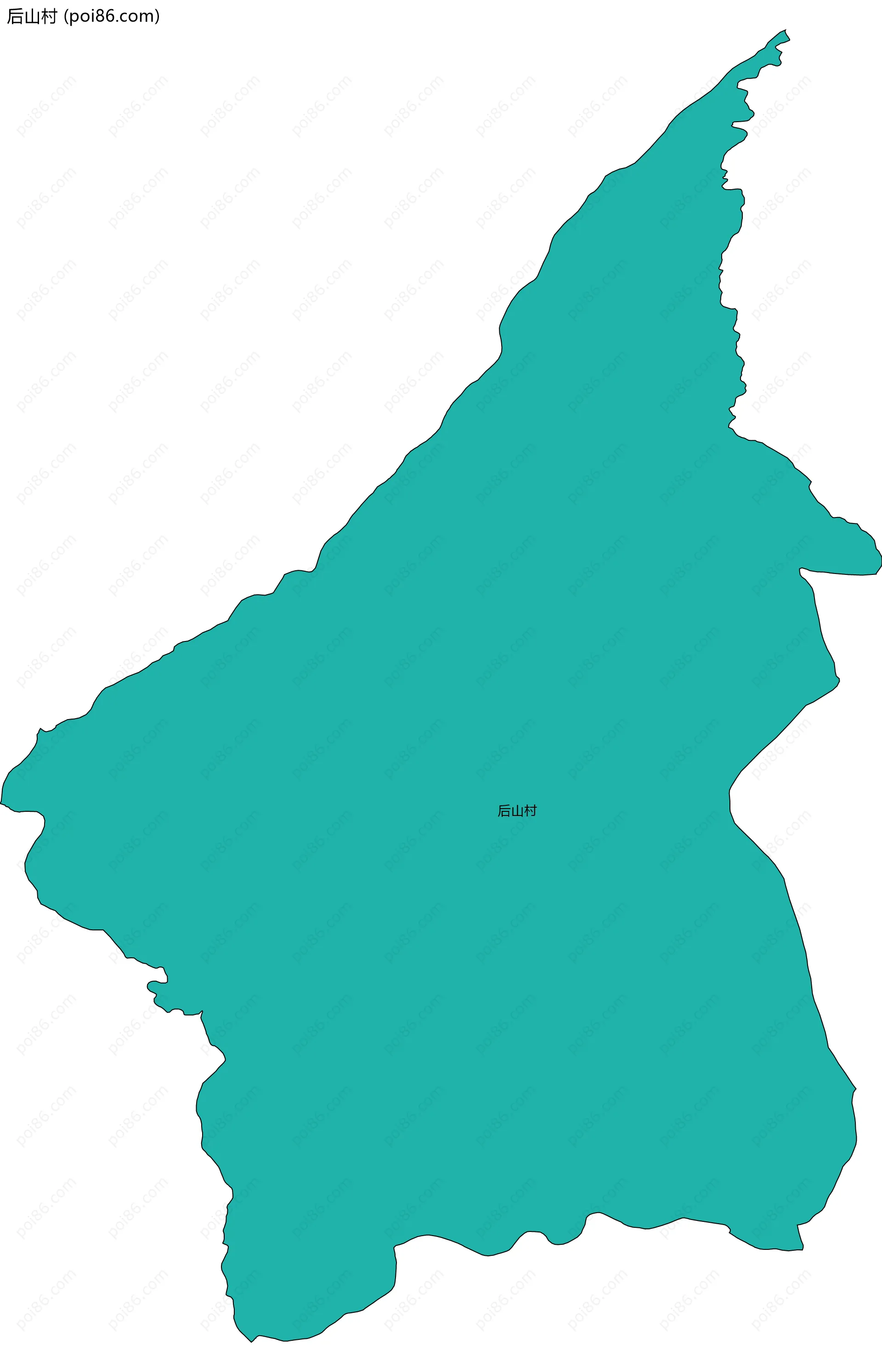 后山村边界地图