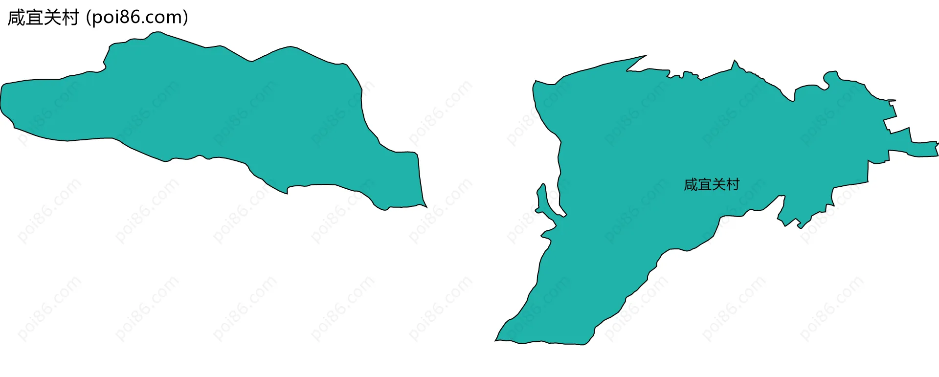 咸宜关村边界地图