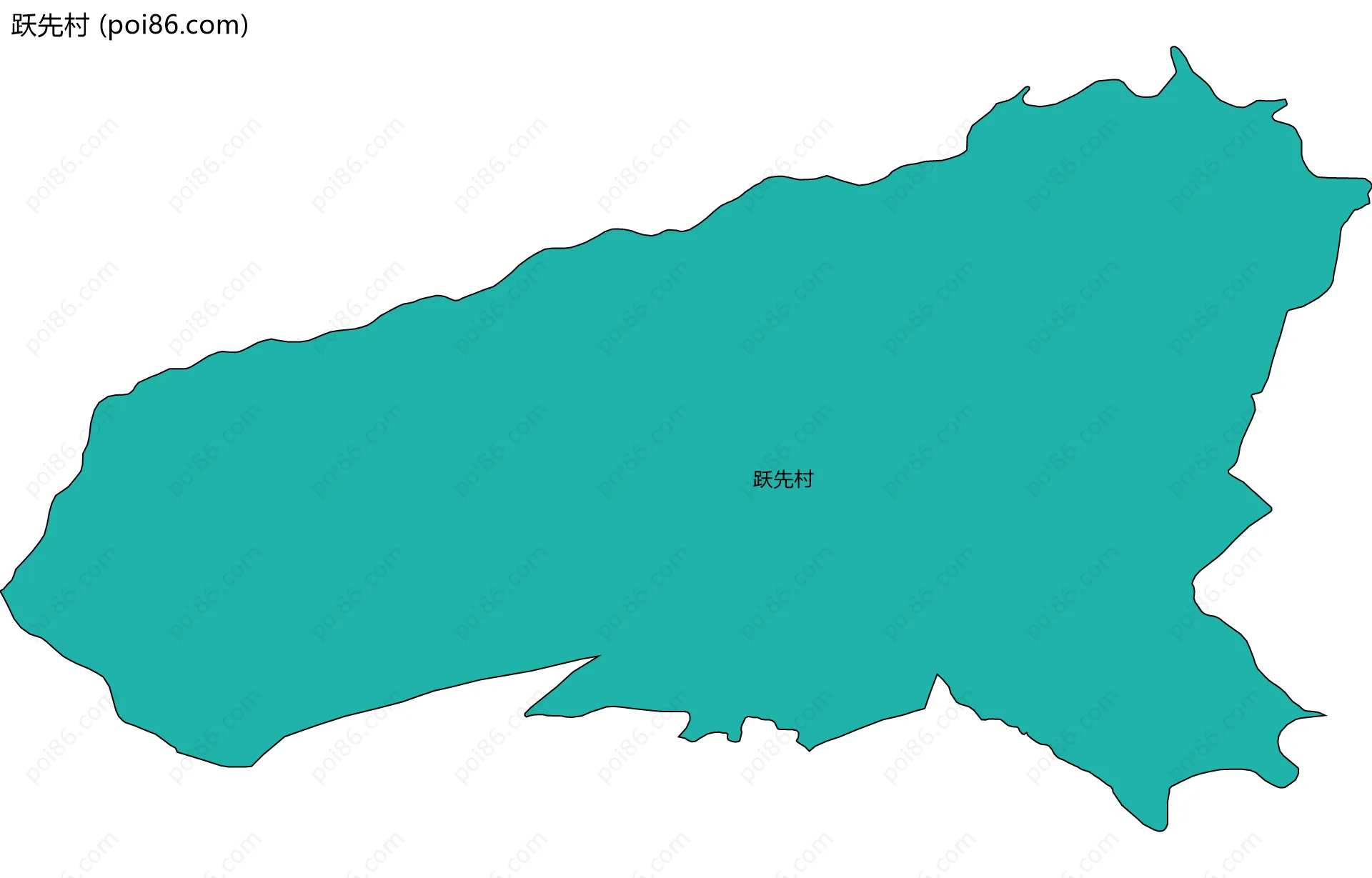 跃先村边界地图