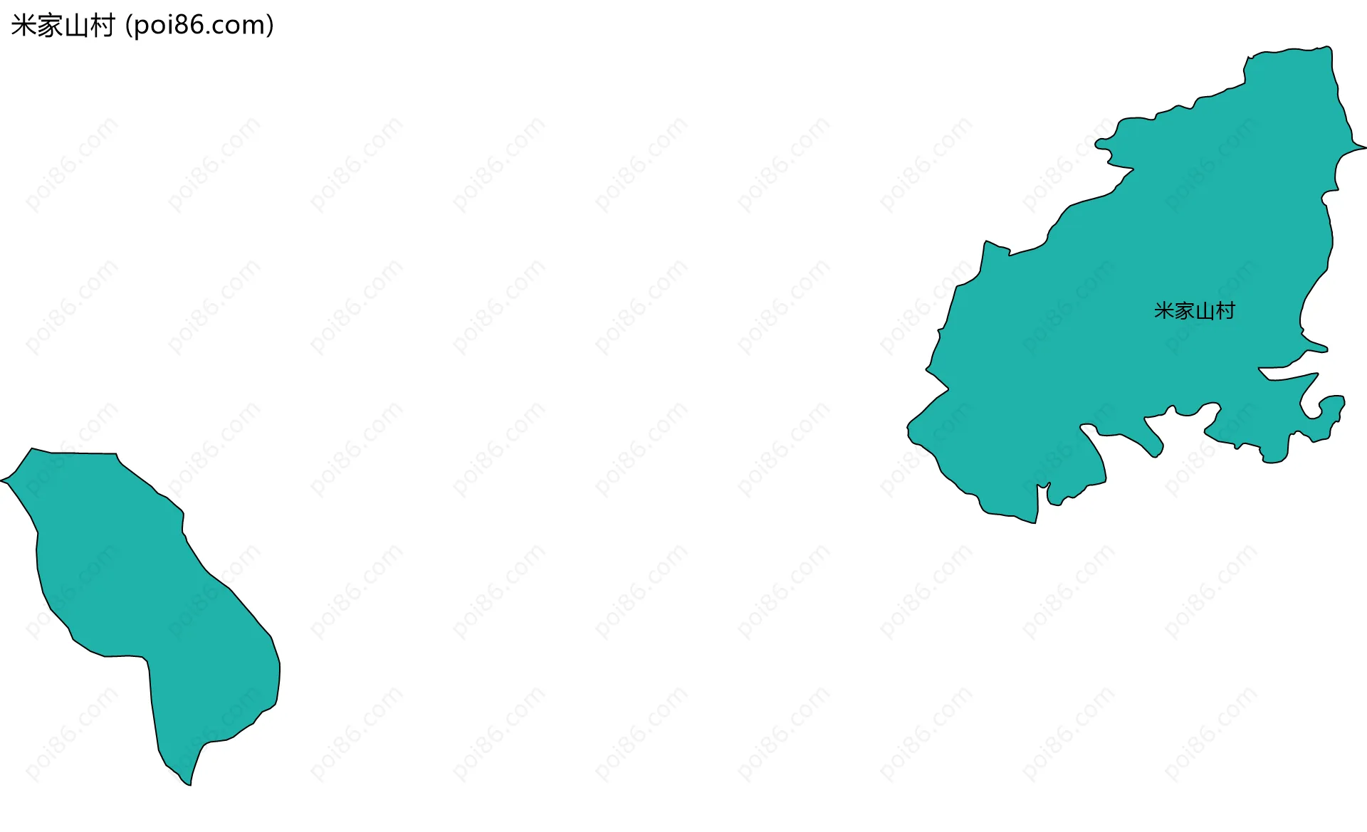 米家山村边界地图