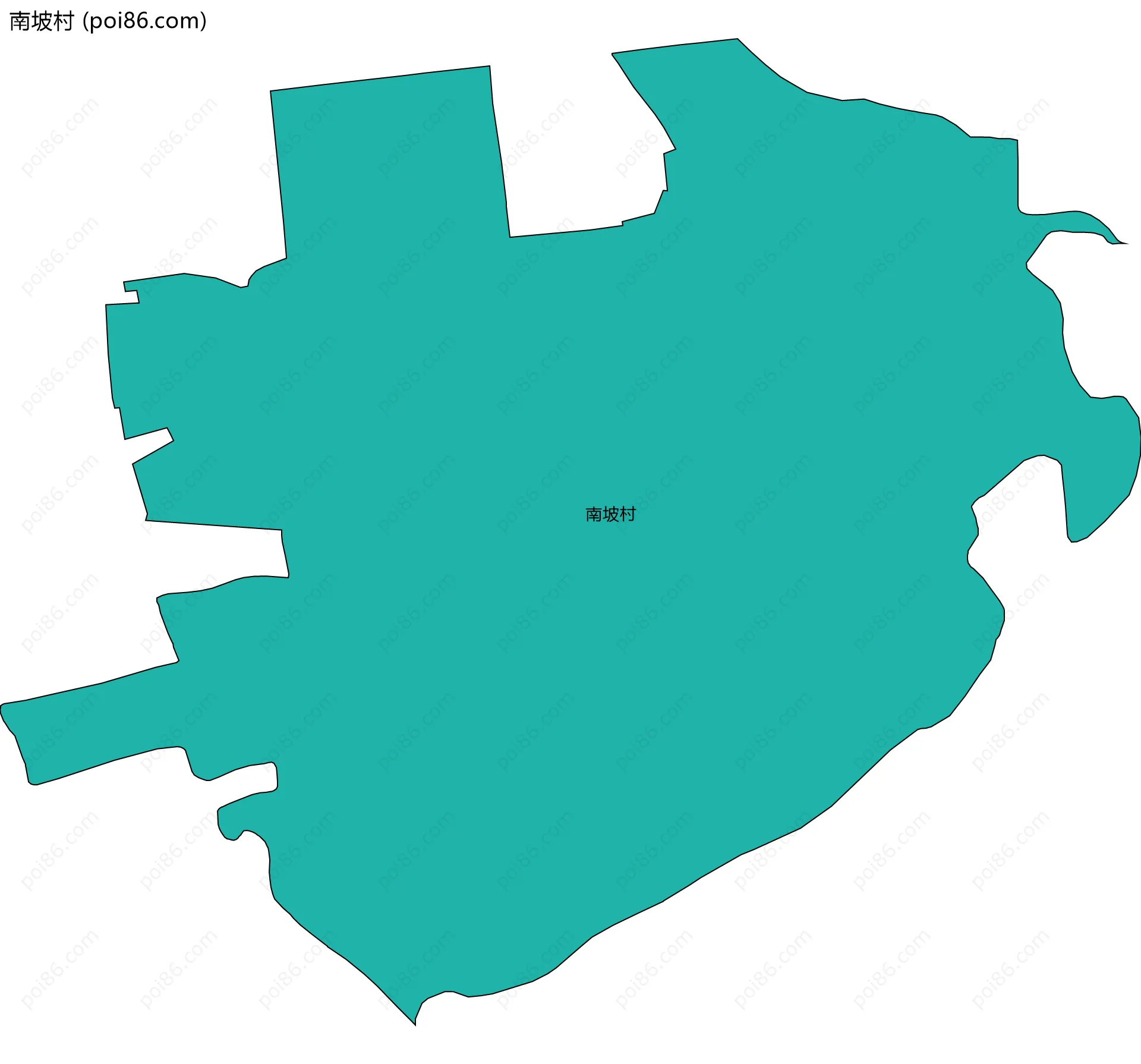 南坡村边界地图