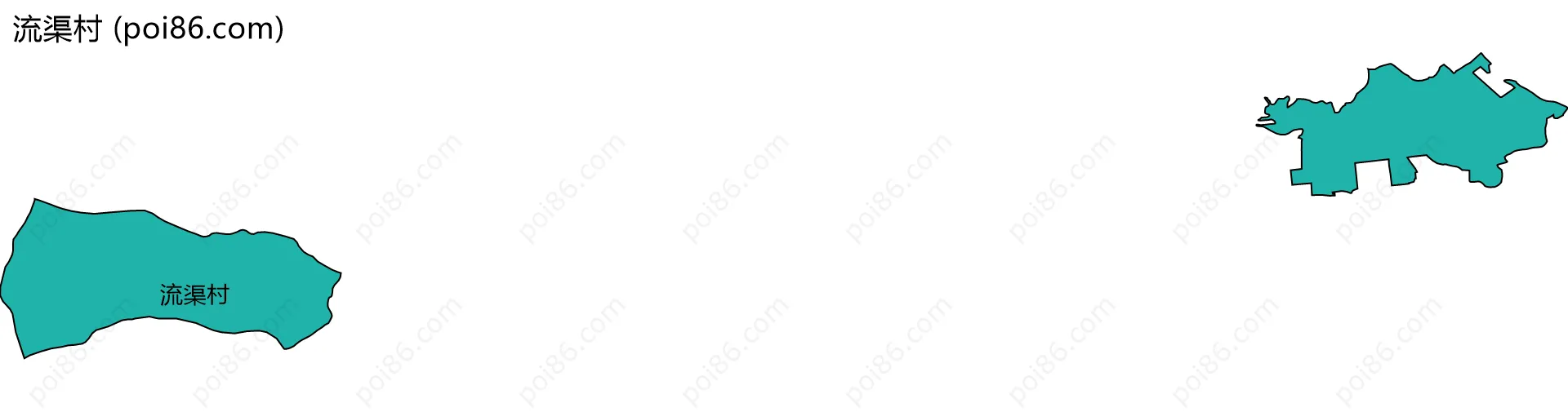 流渠村边界地图