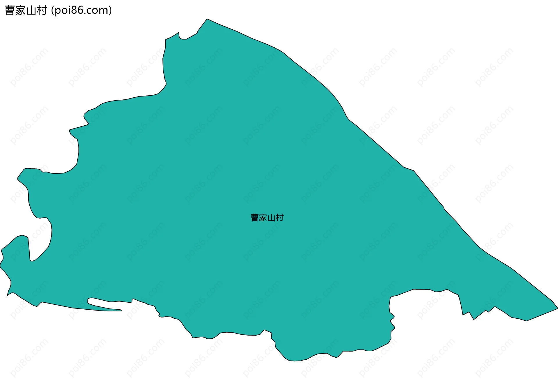 曹家山村边界地图