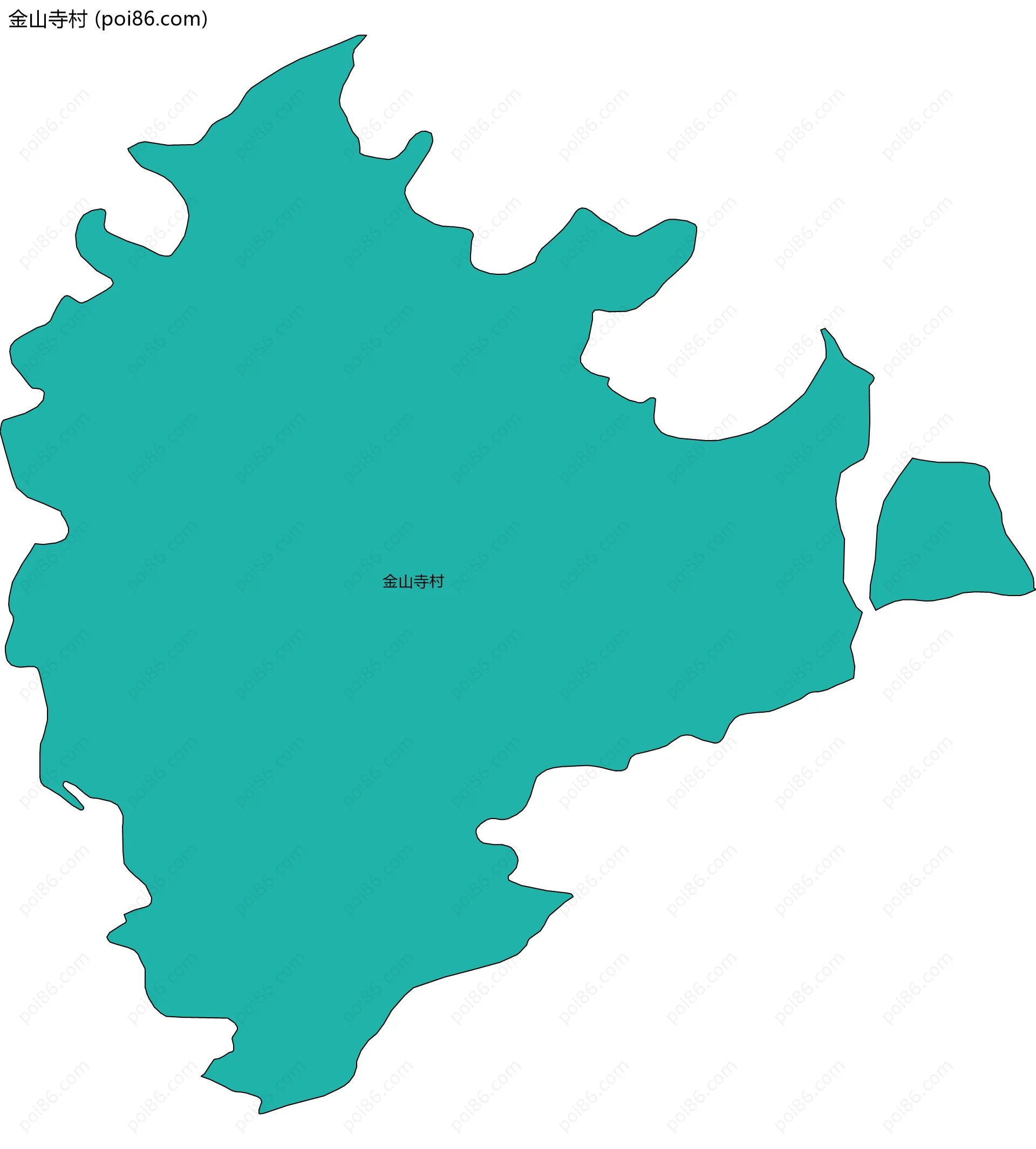 金山寺村边界地图