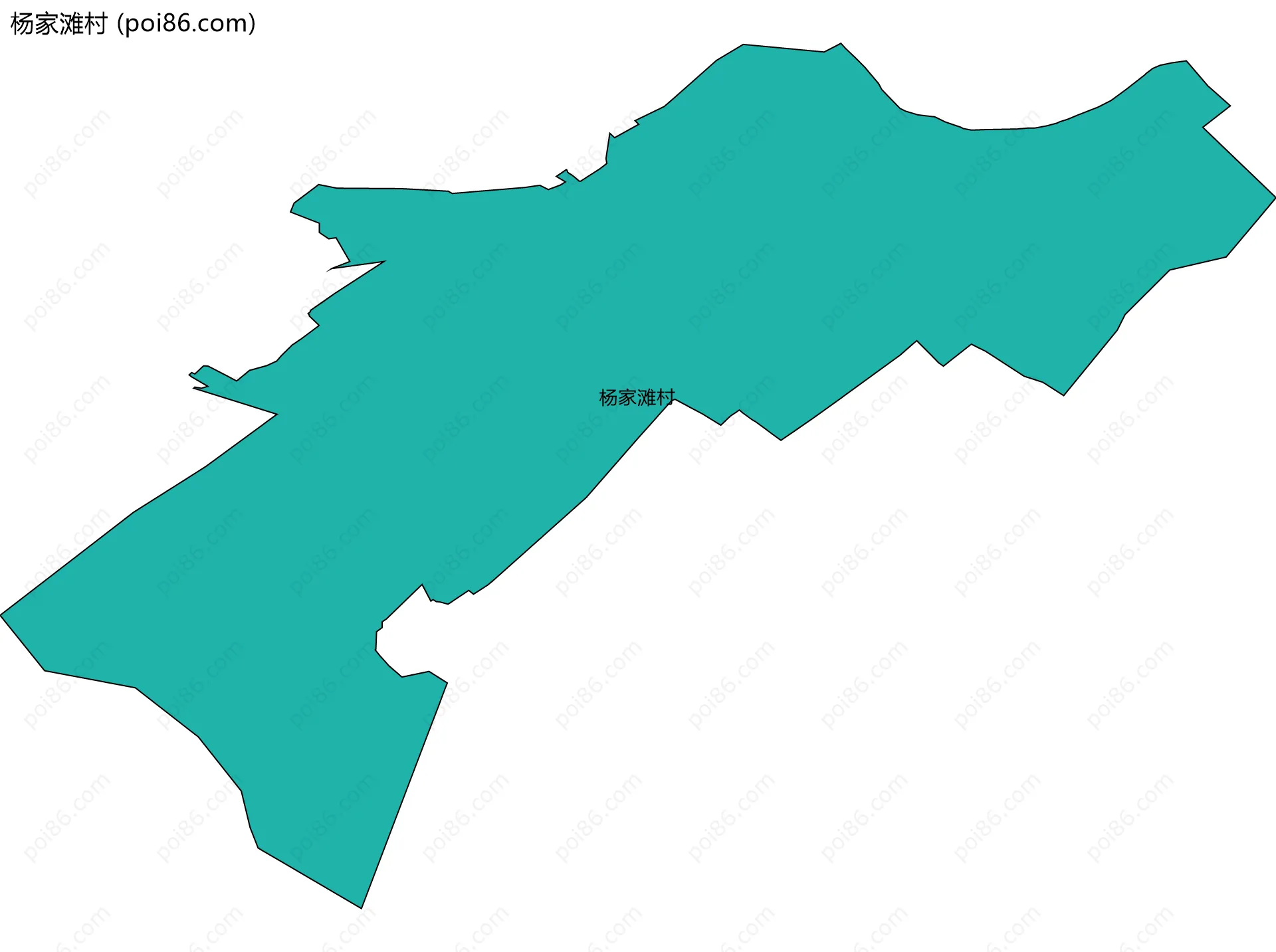 杨家滩村边界地图