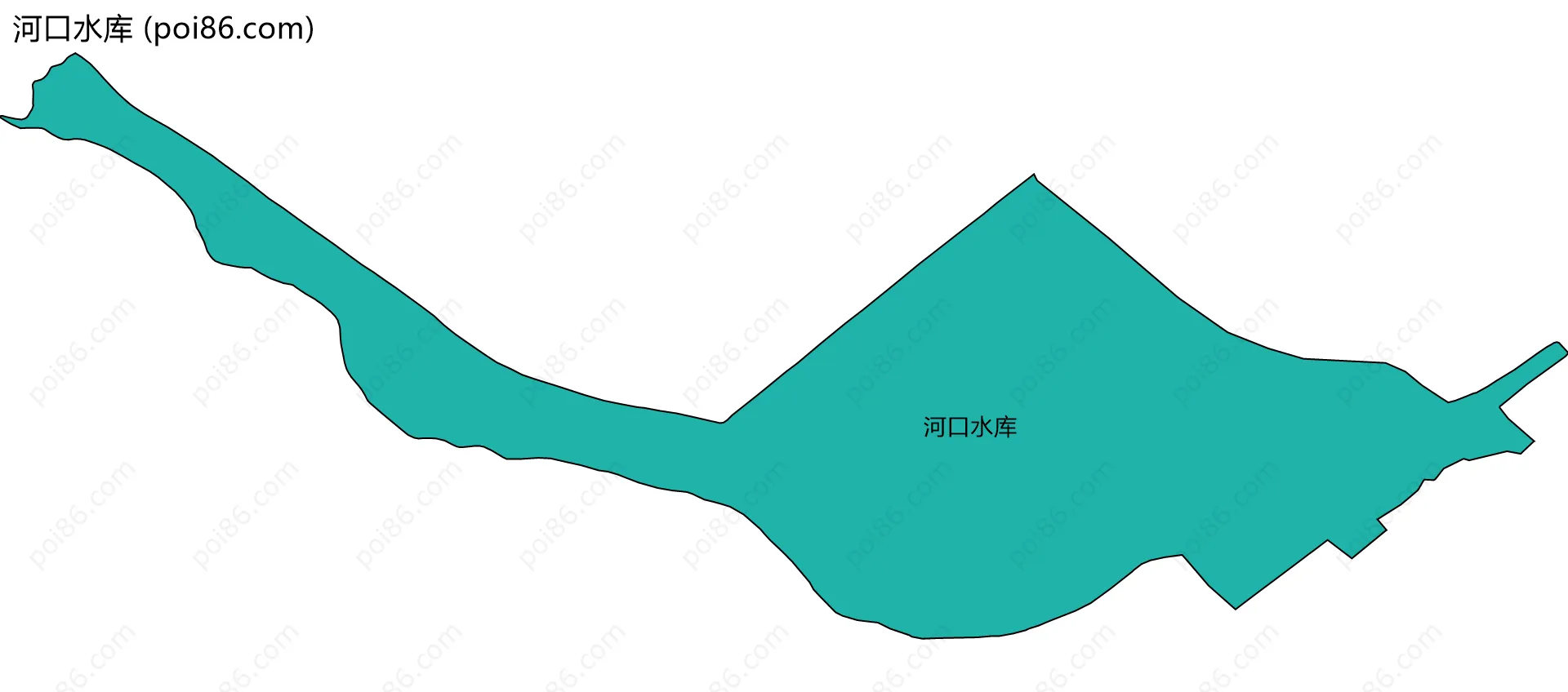 河口水库边界地图