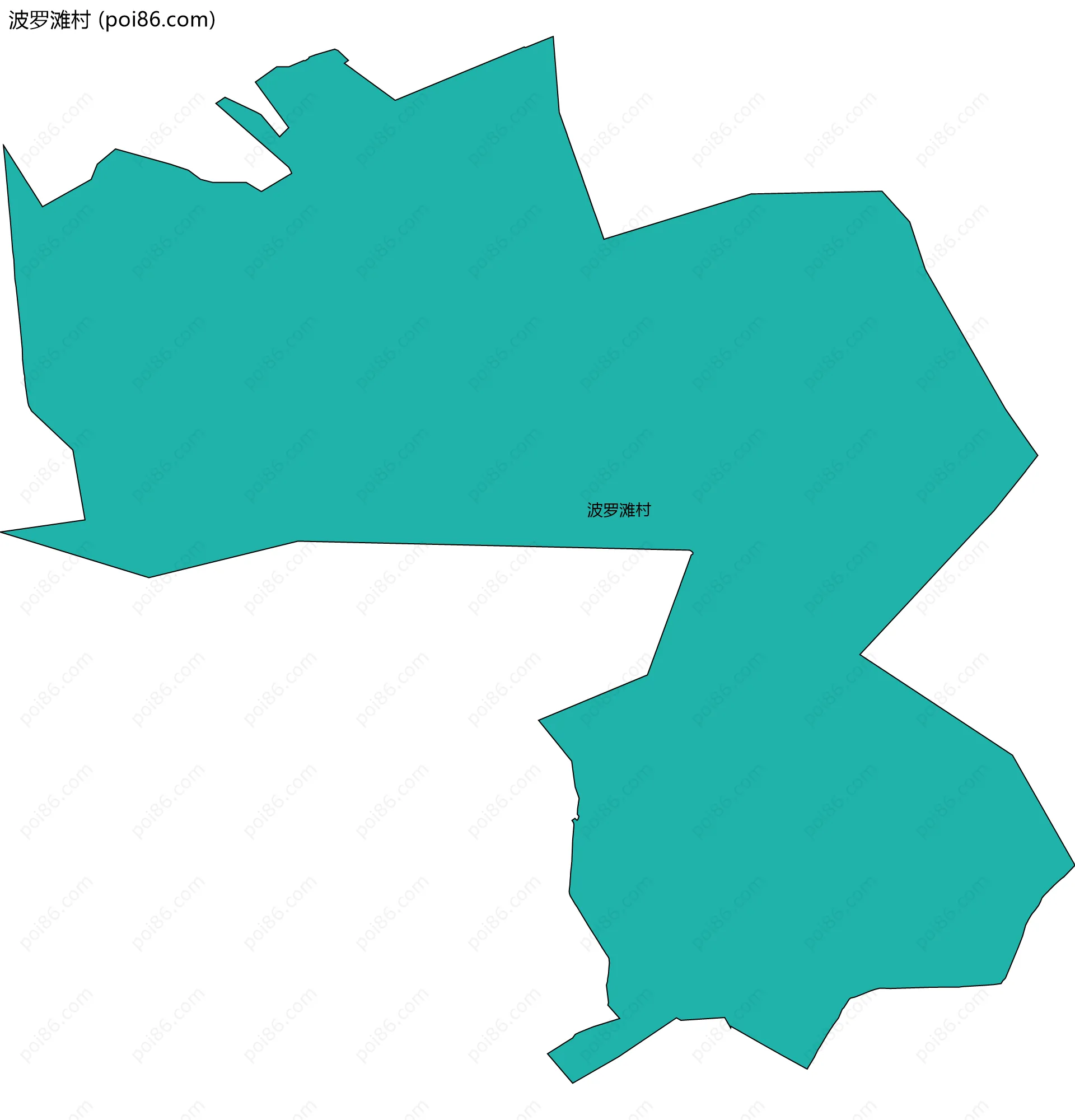 波罗滩村边界地图