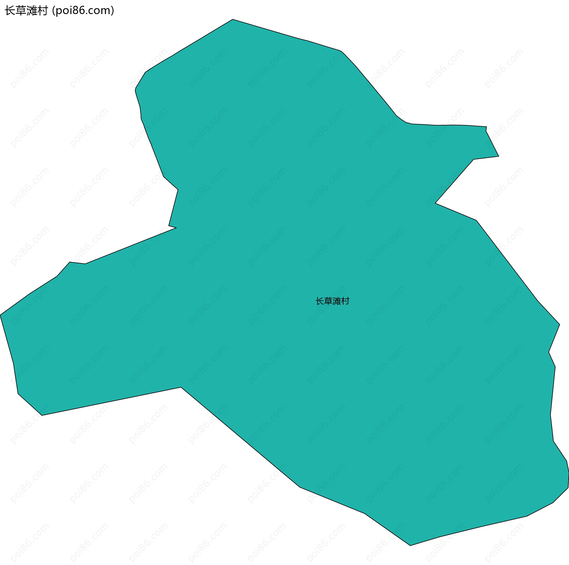 长草滩村边界地图