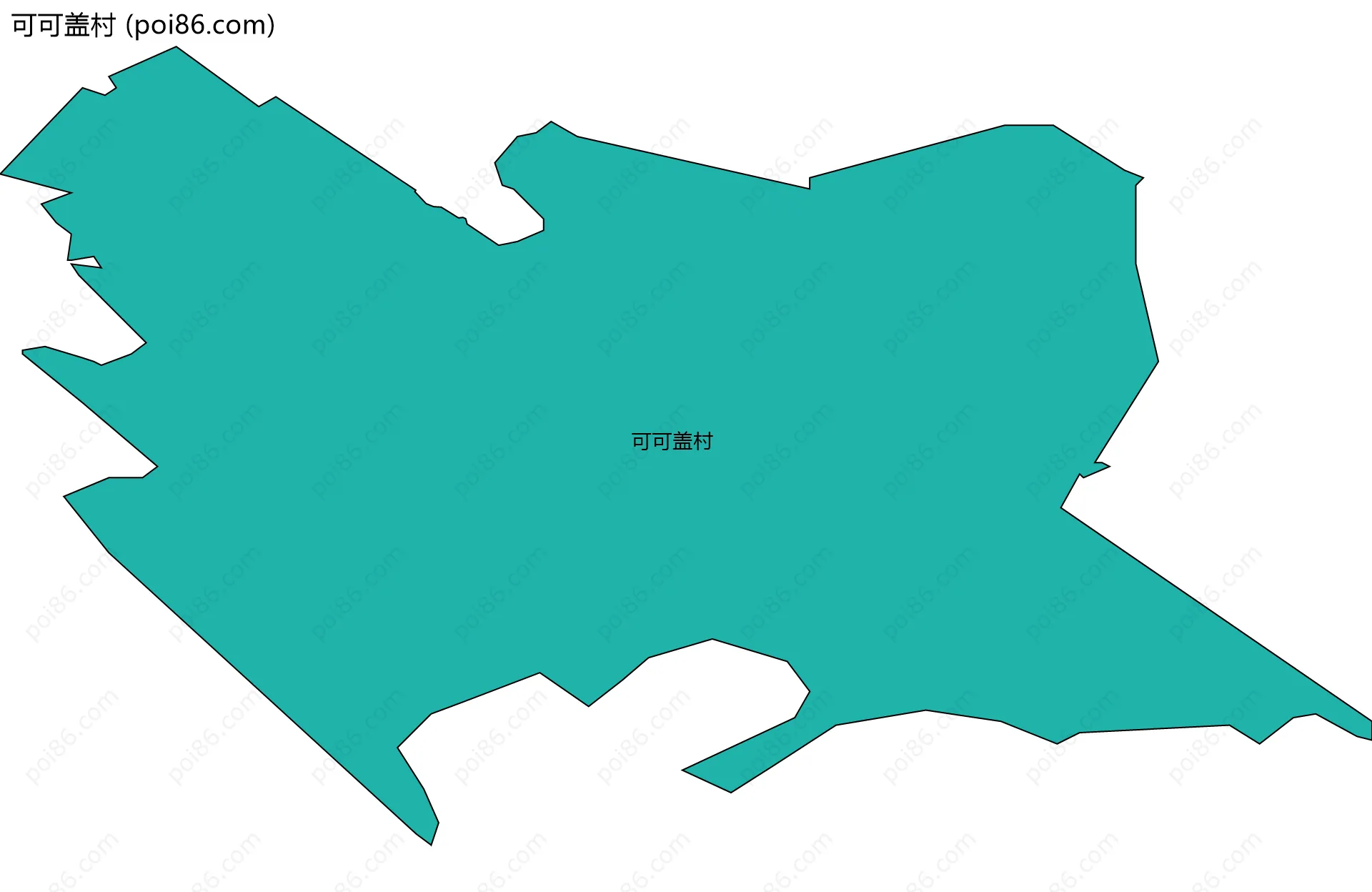 可可盖村边界地图