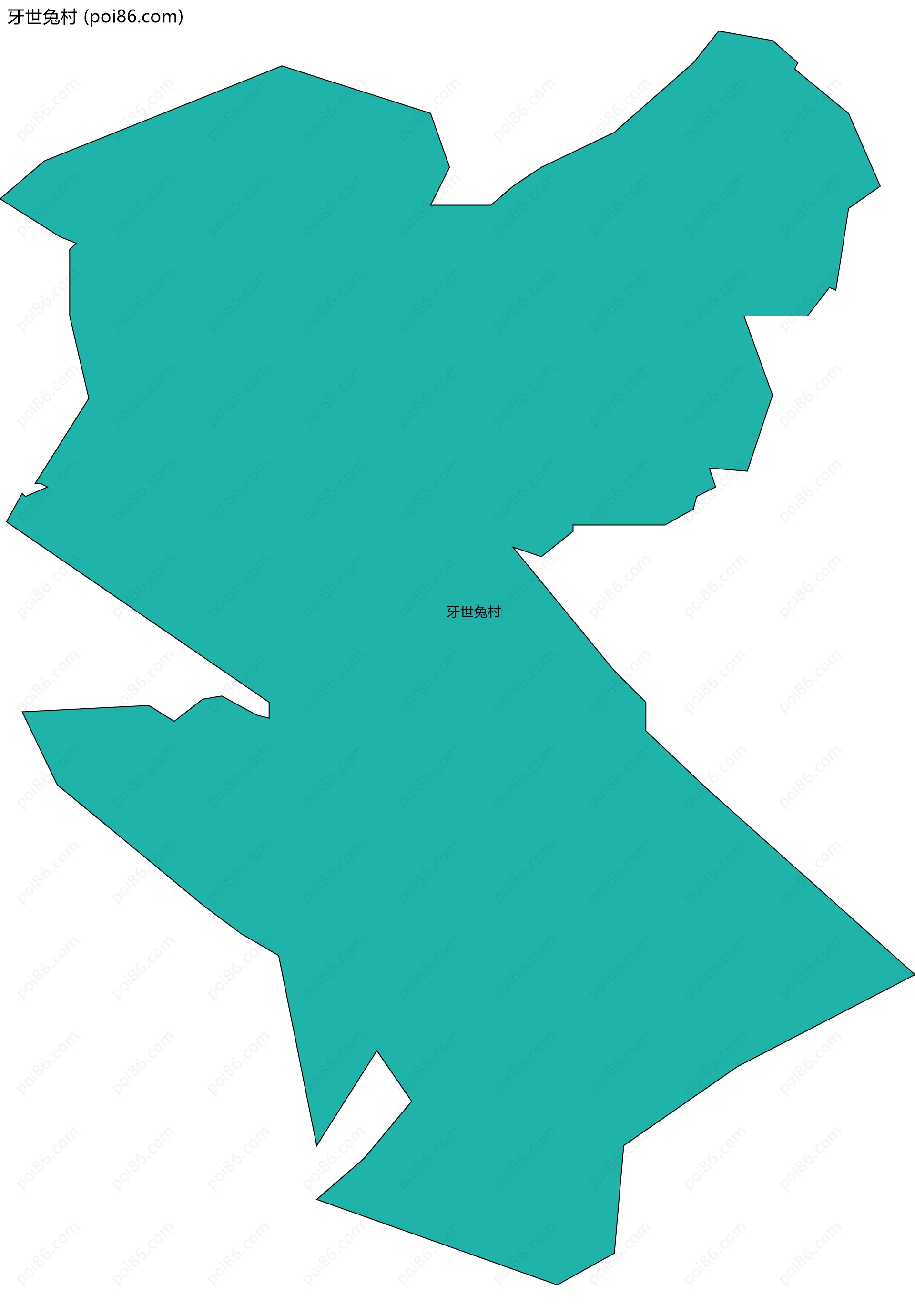 牙世兔村边界地图