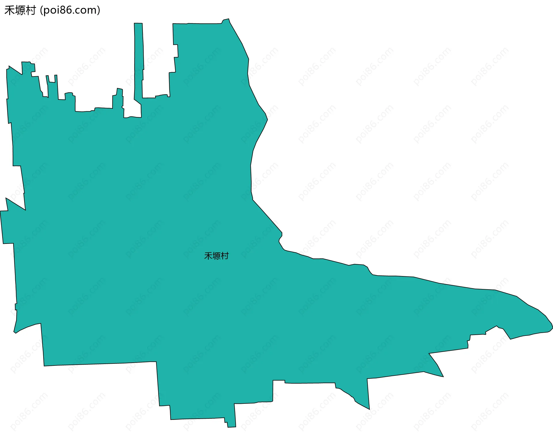 禾塬村边界地图