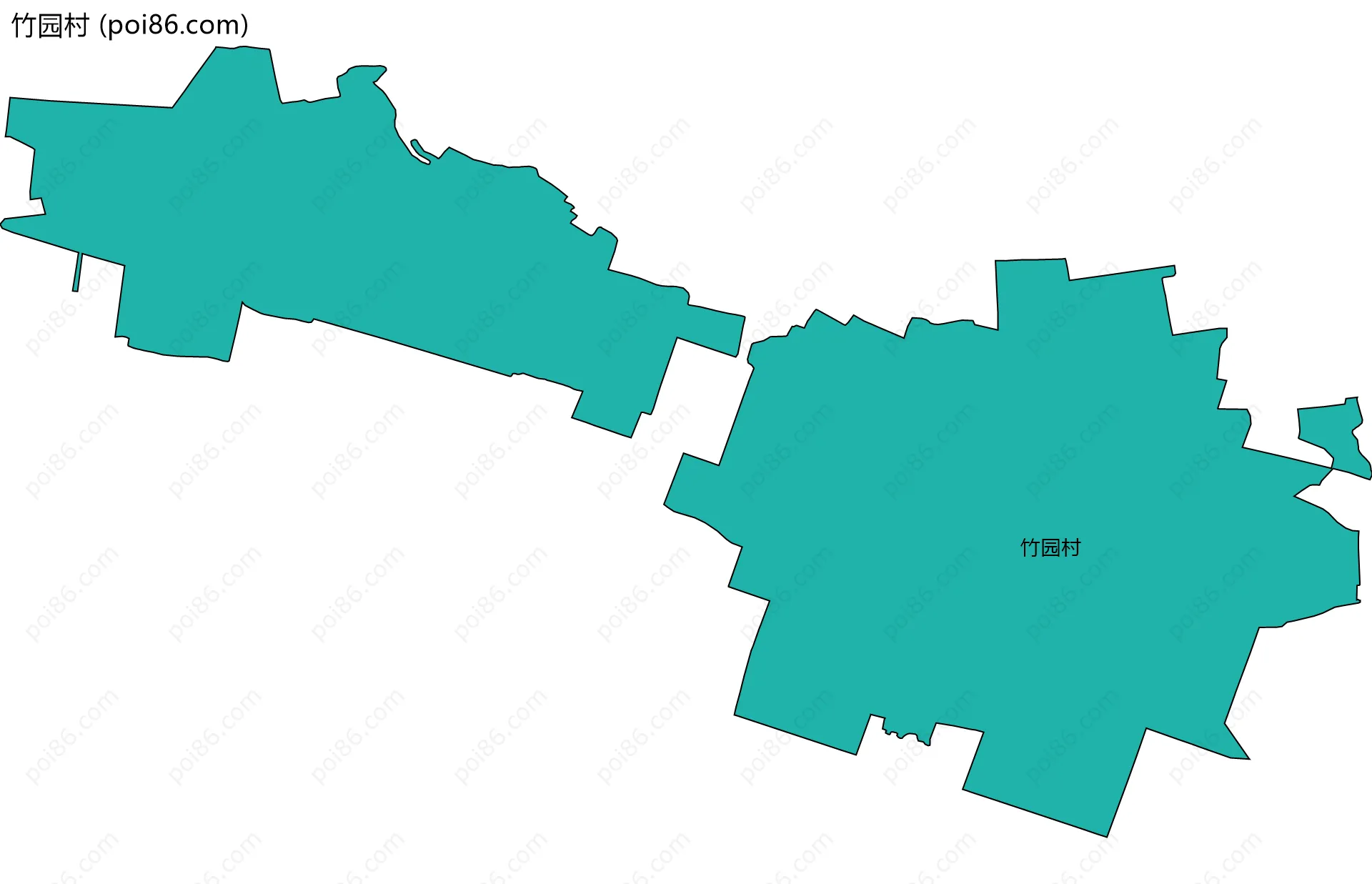 竹园村边界地图