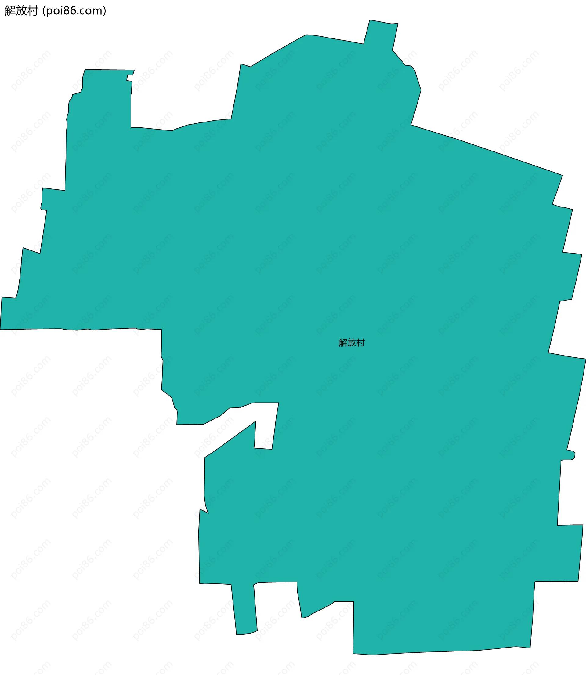 解放村边界地图