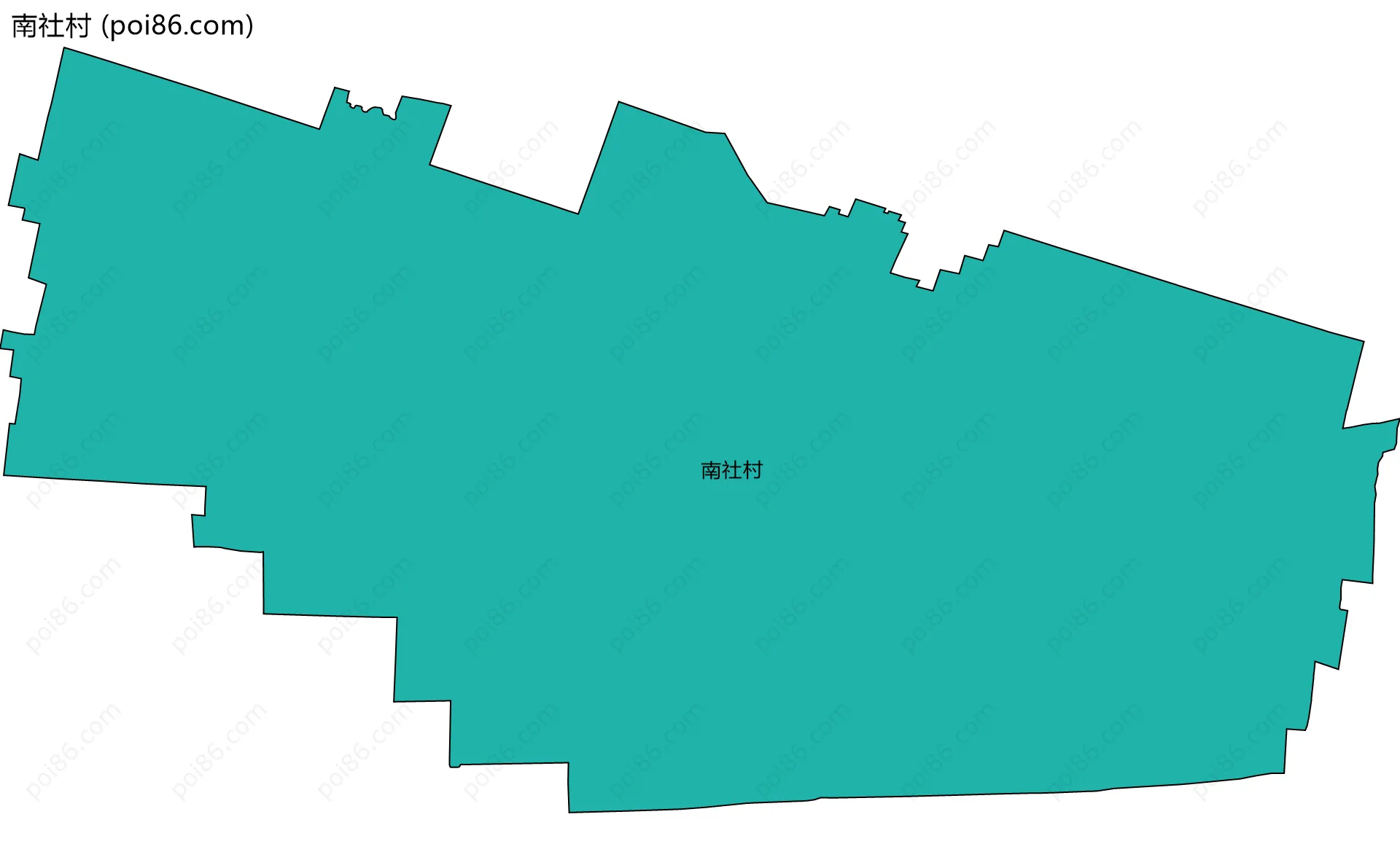 南社村边界地图