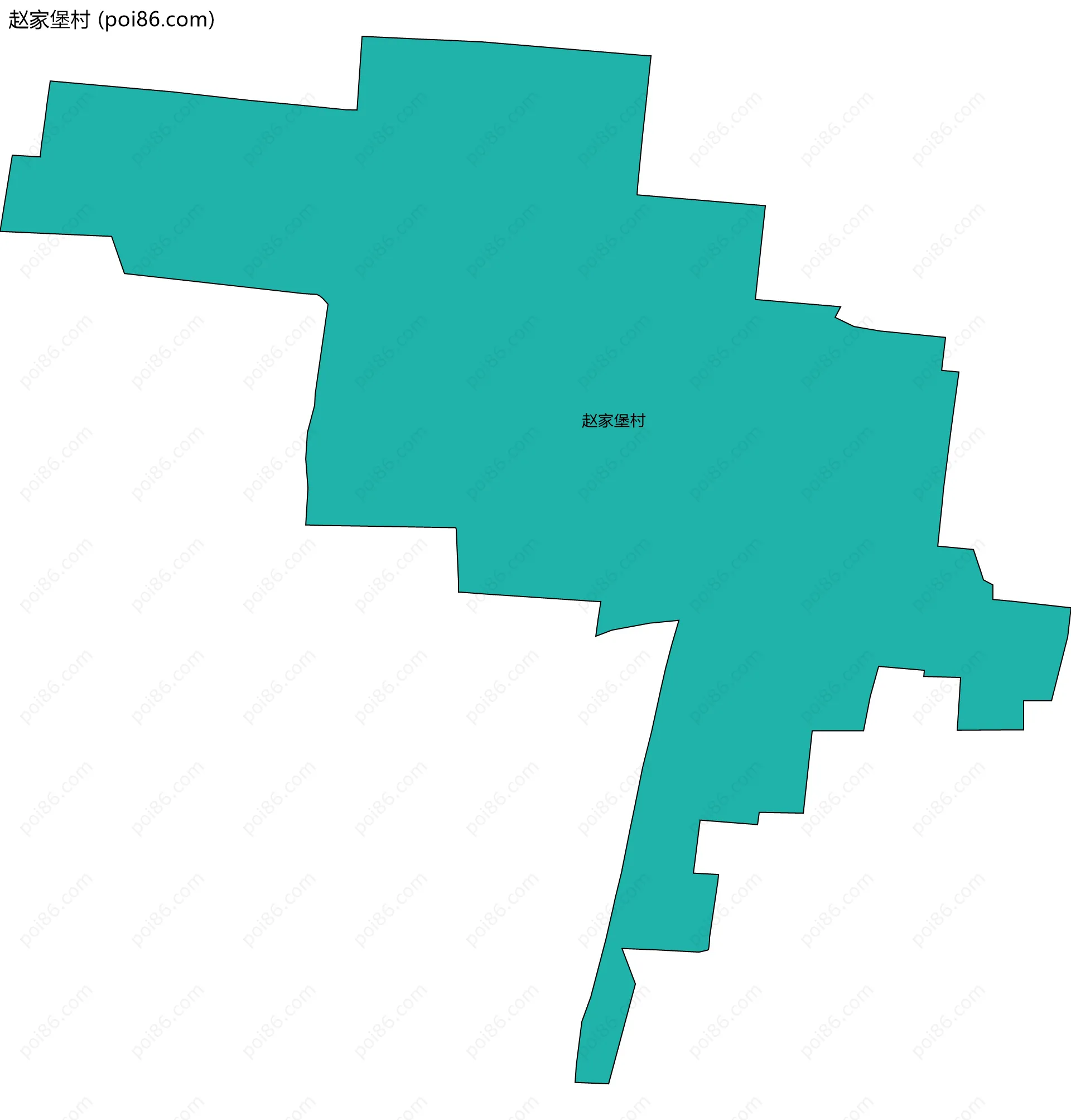 赵家堡村边界地图