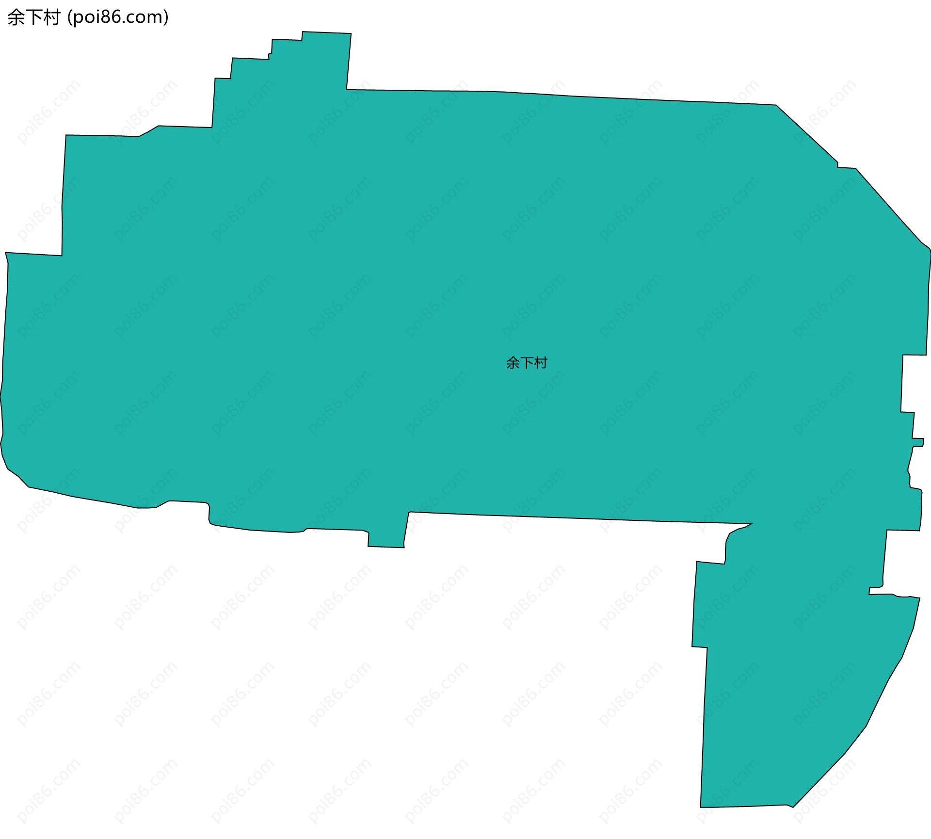 余下村边界地图