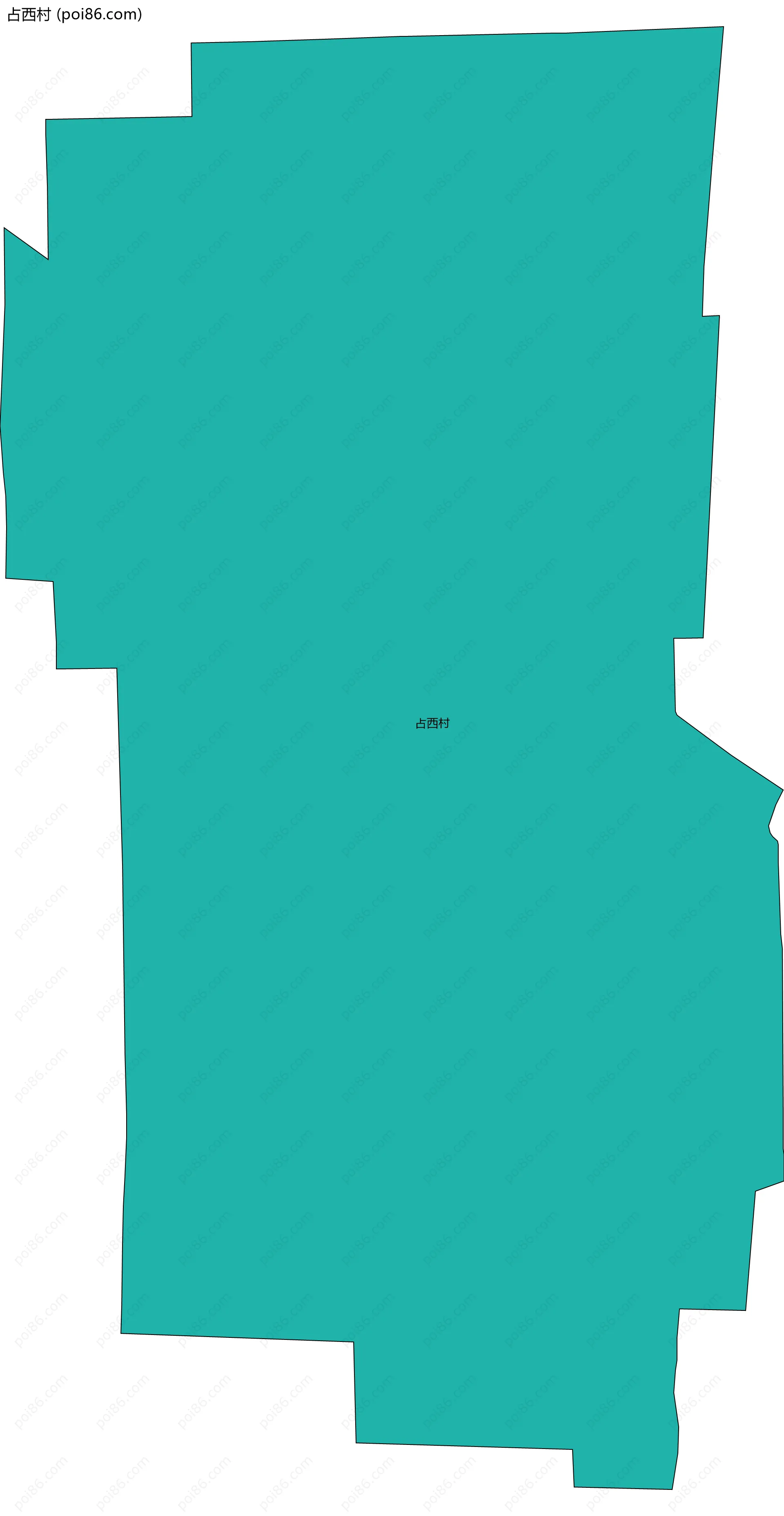 占西村边界地图