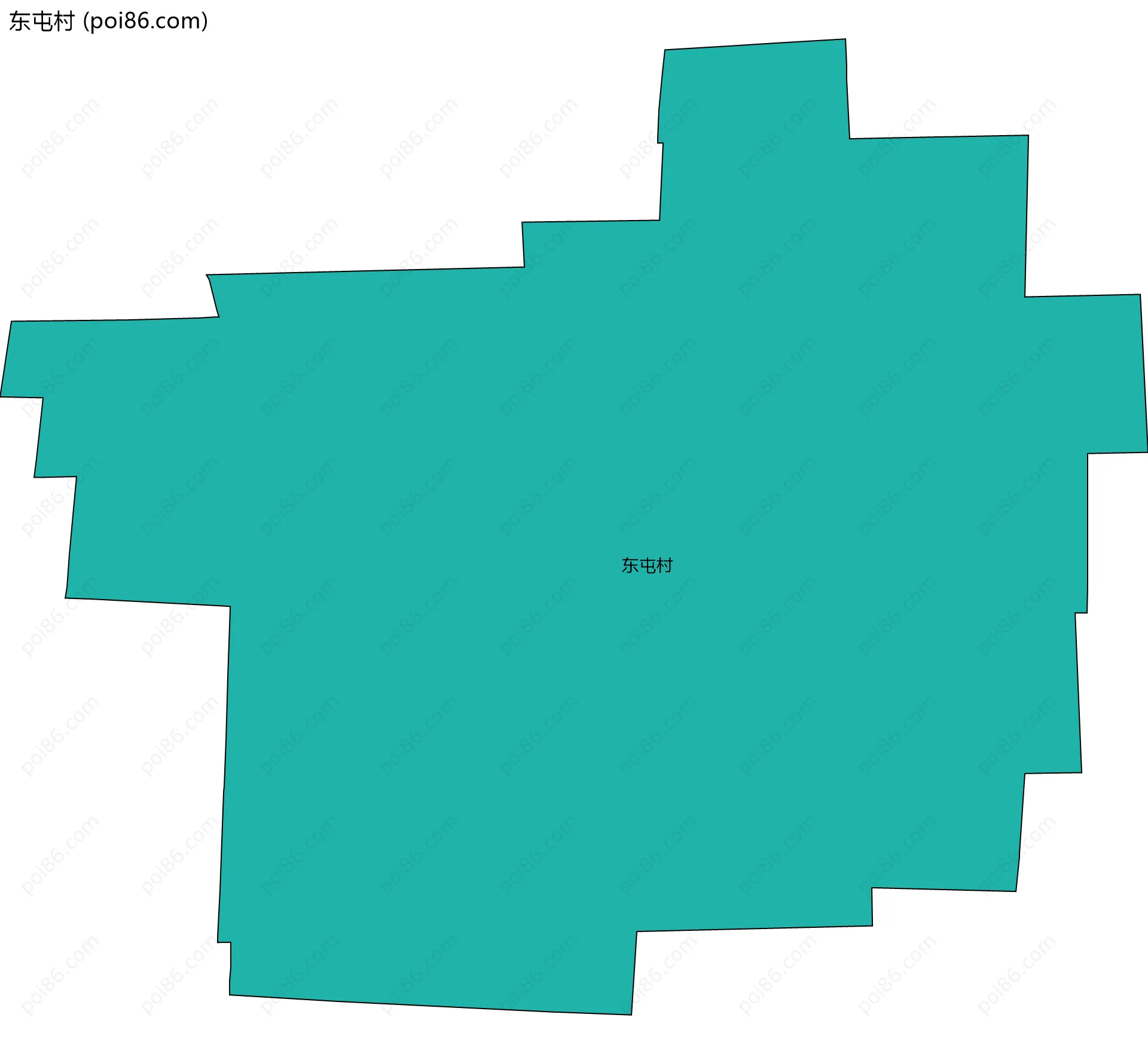 东屯村边界地图