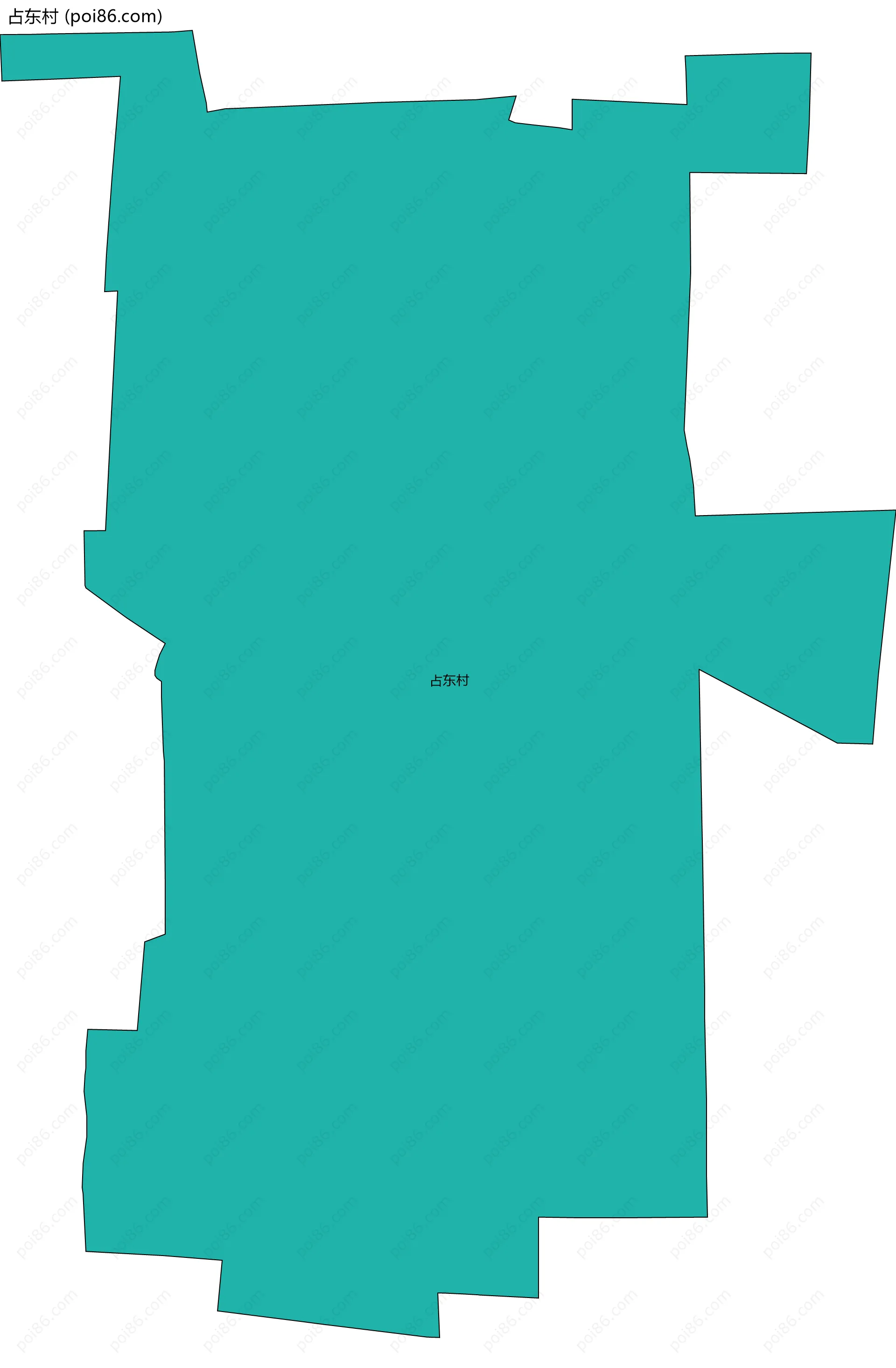 占东村边界地图