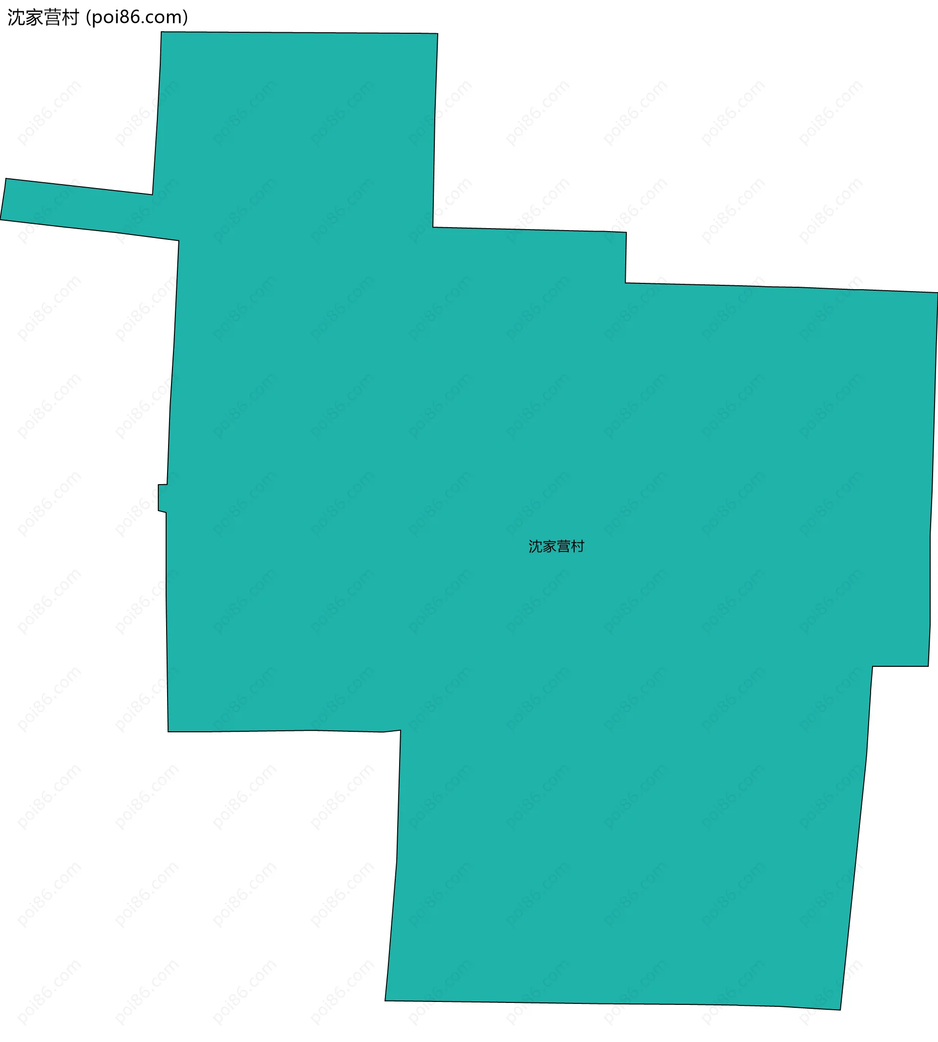 沈家营村边界地图