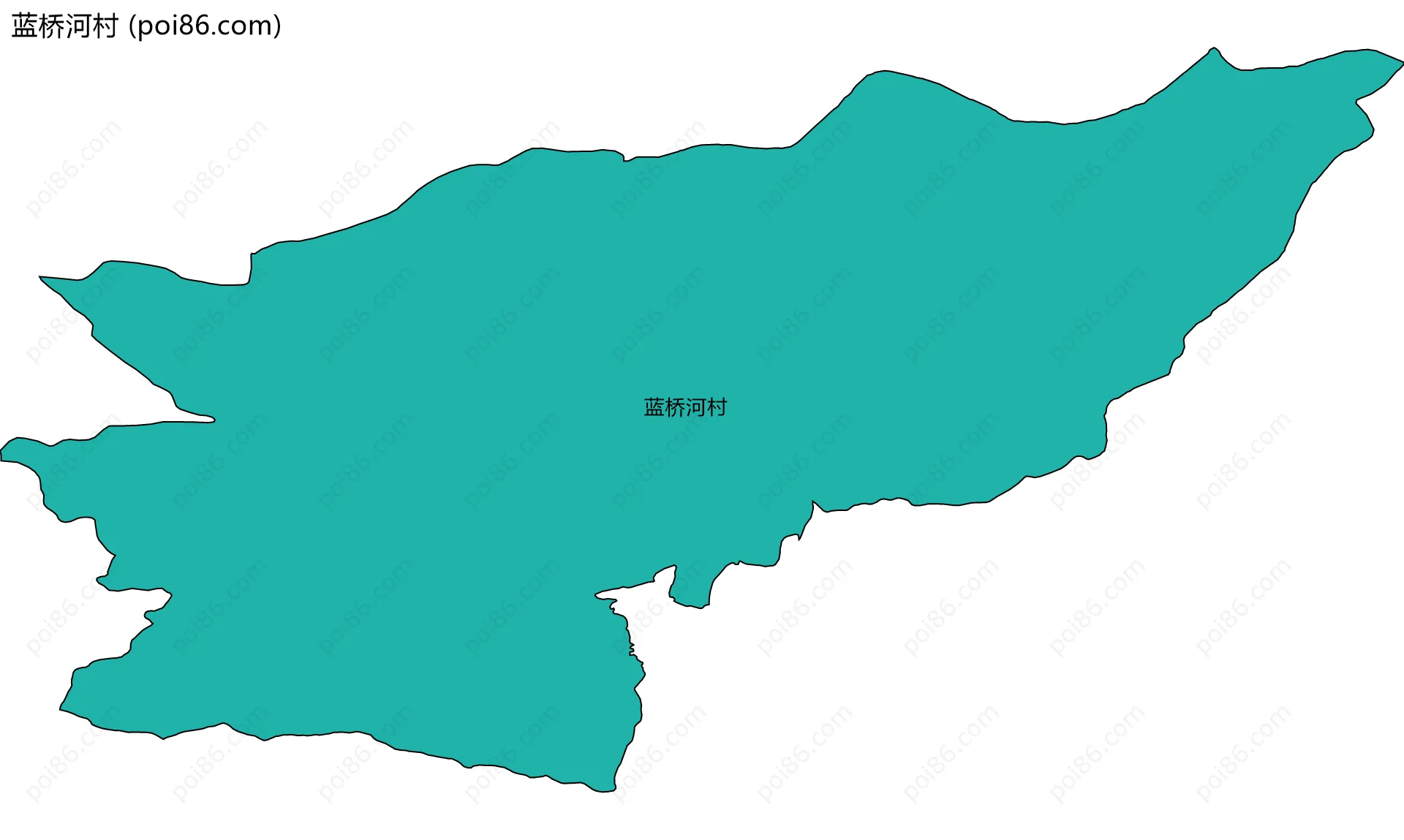 蓝桥河村边界地图