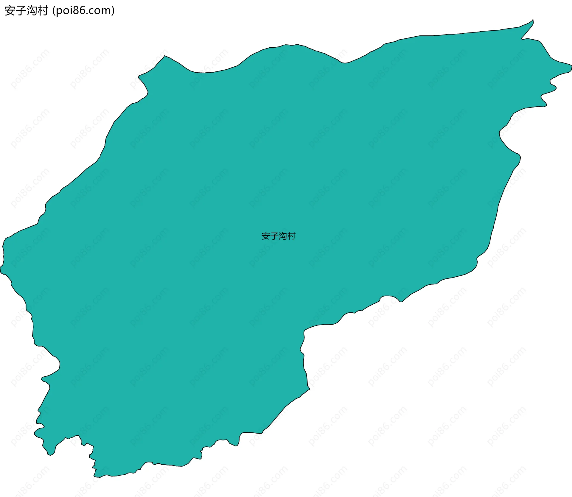 安子沟村边界地图