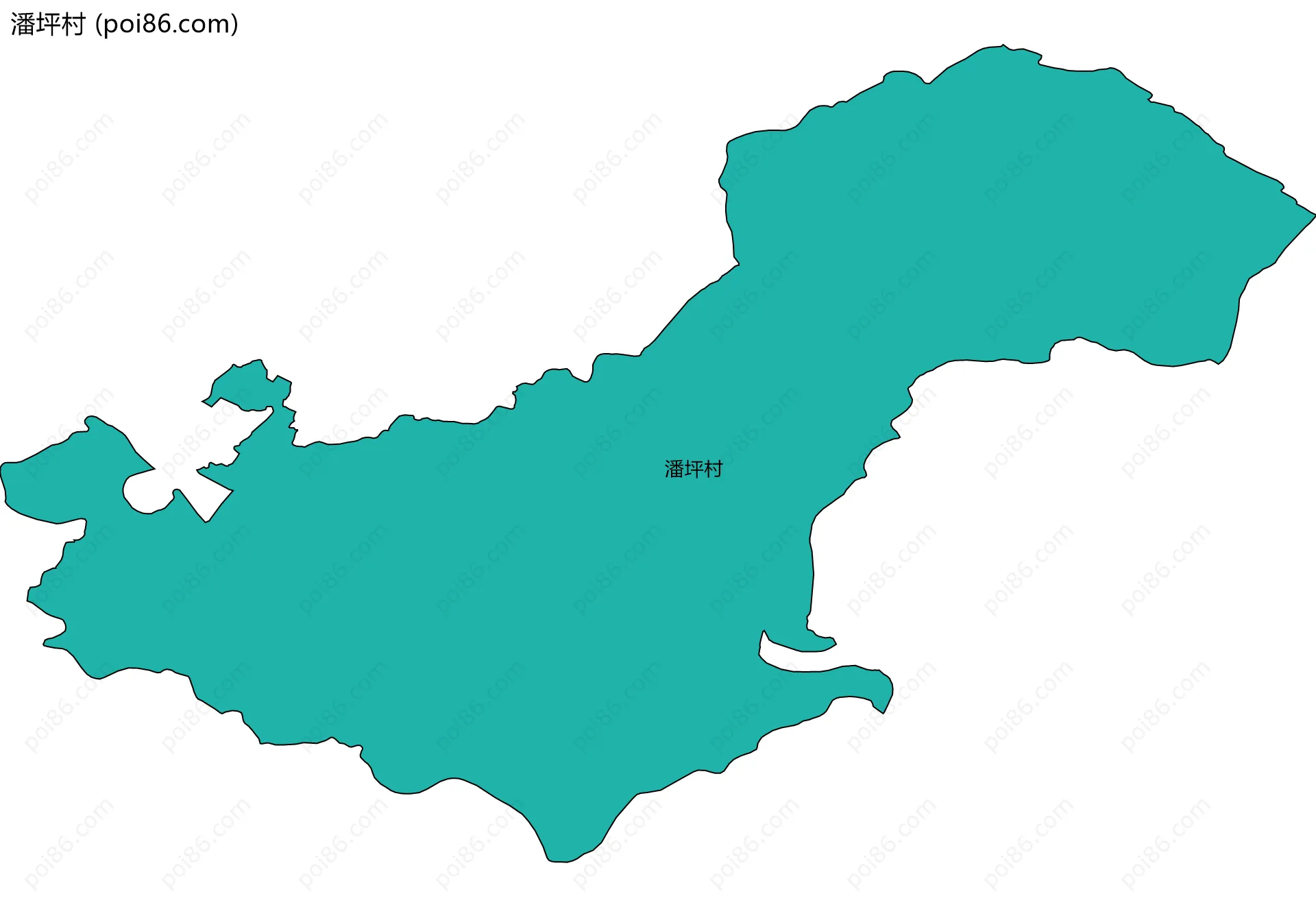 潘坪村边界地图