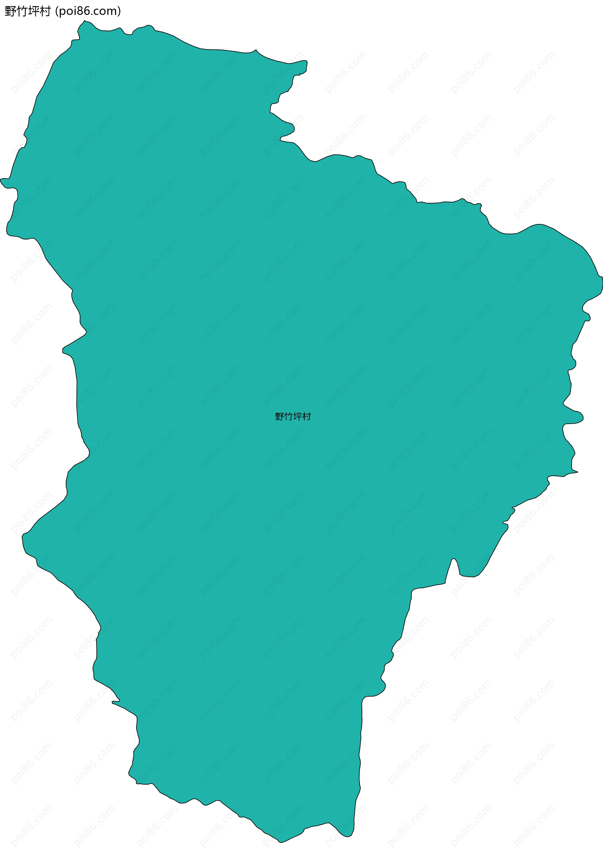 野竹坪村边界地图