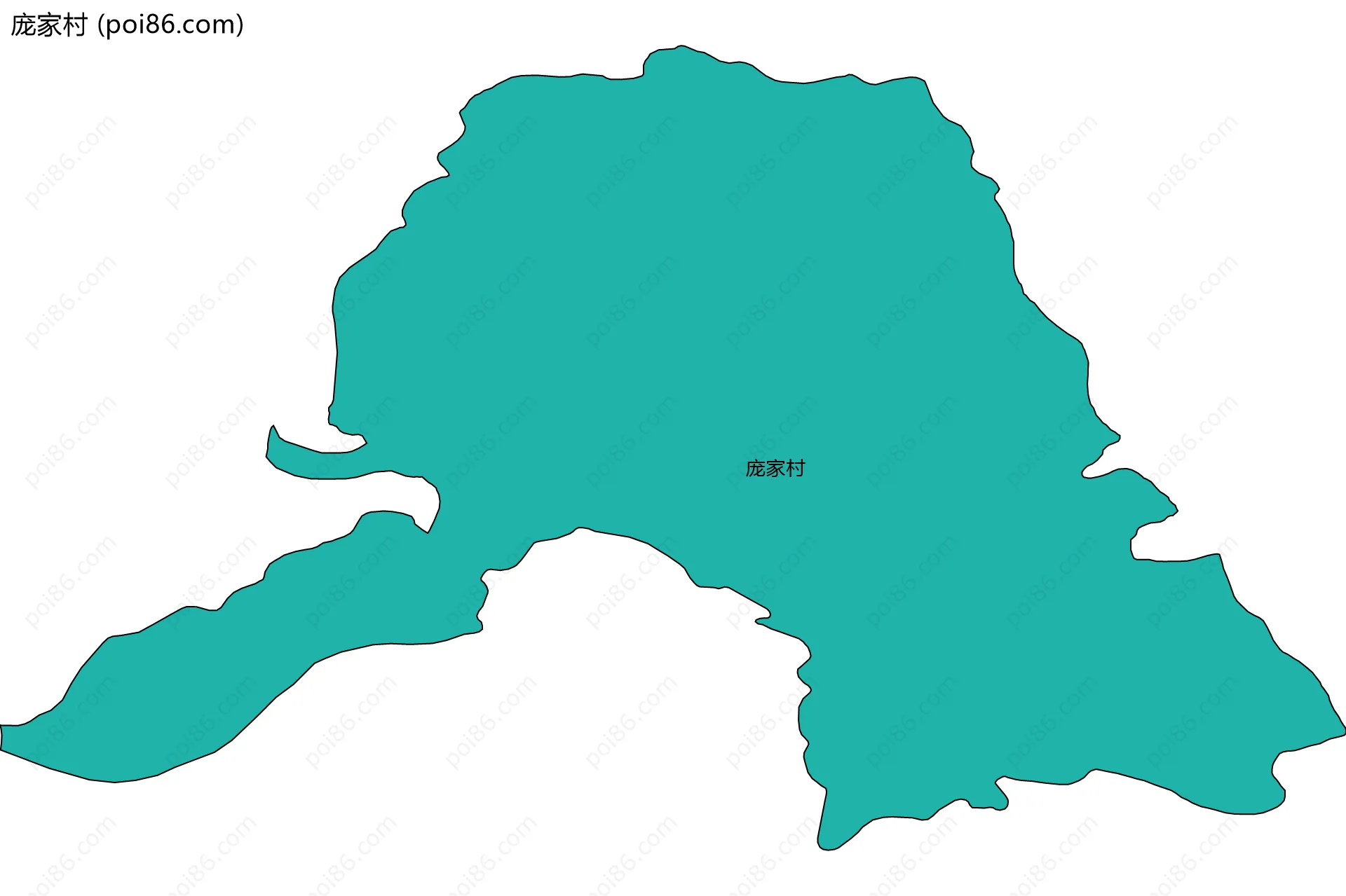 庞家村边界地图