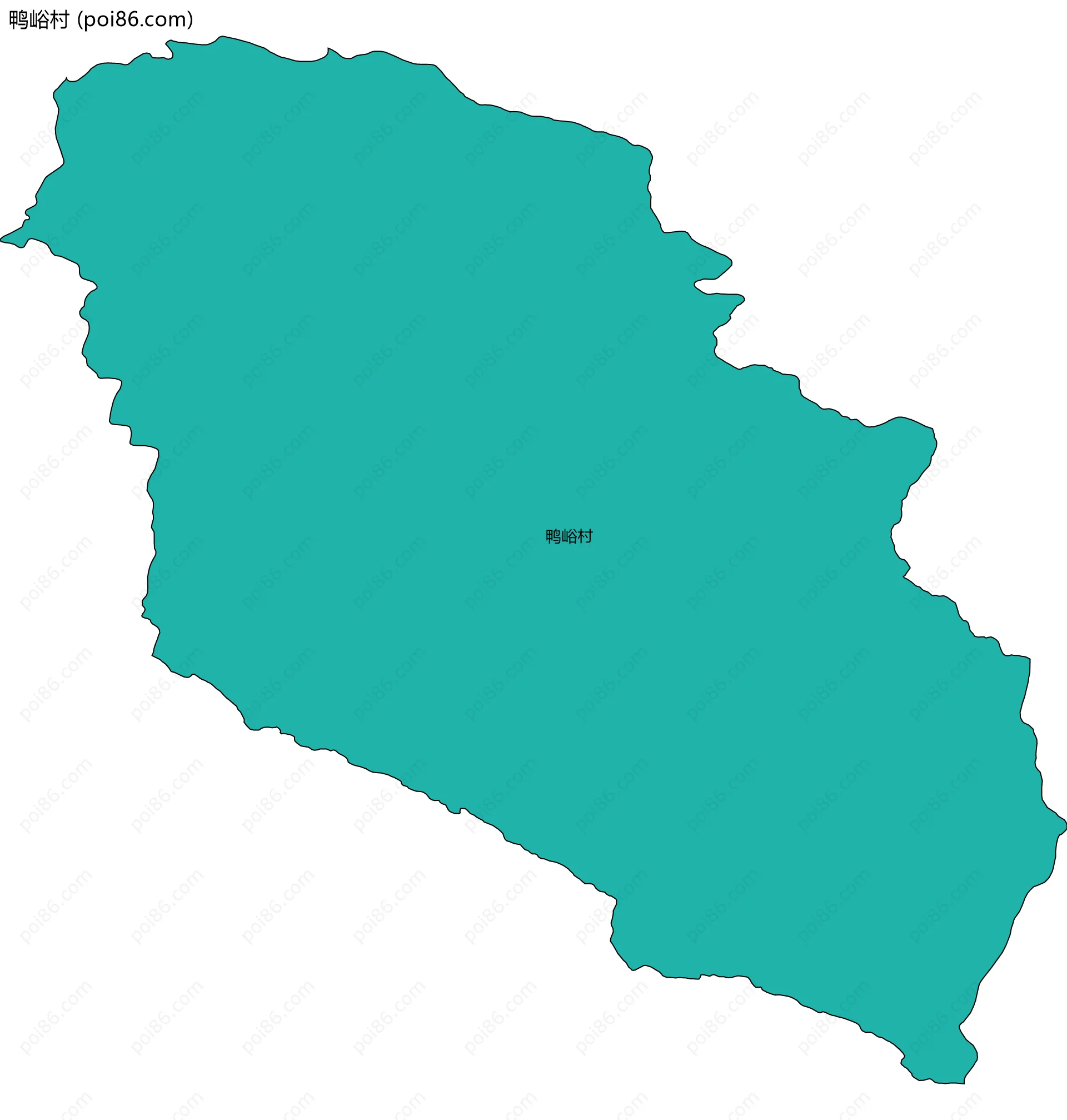 鸭峪村边界地图