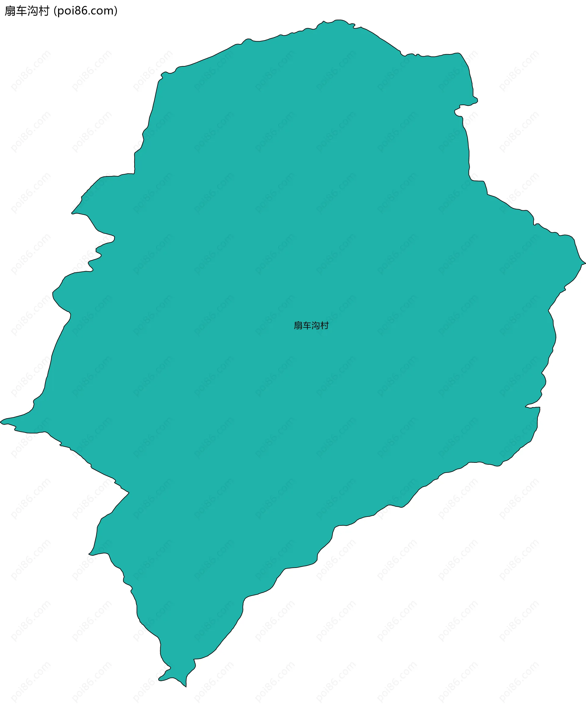 扇车沟村边界地图