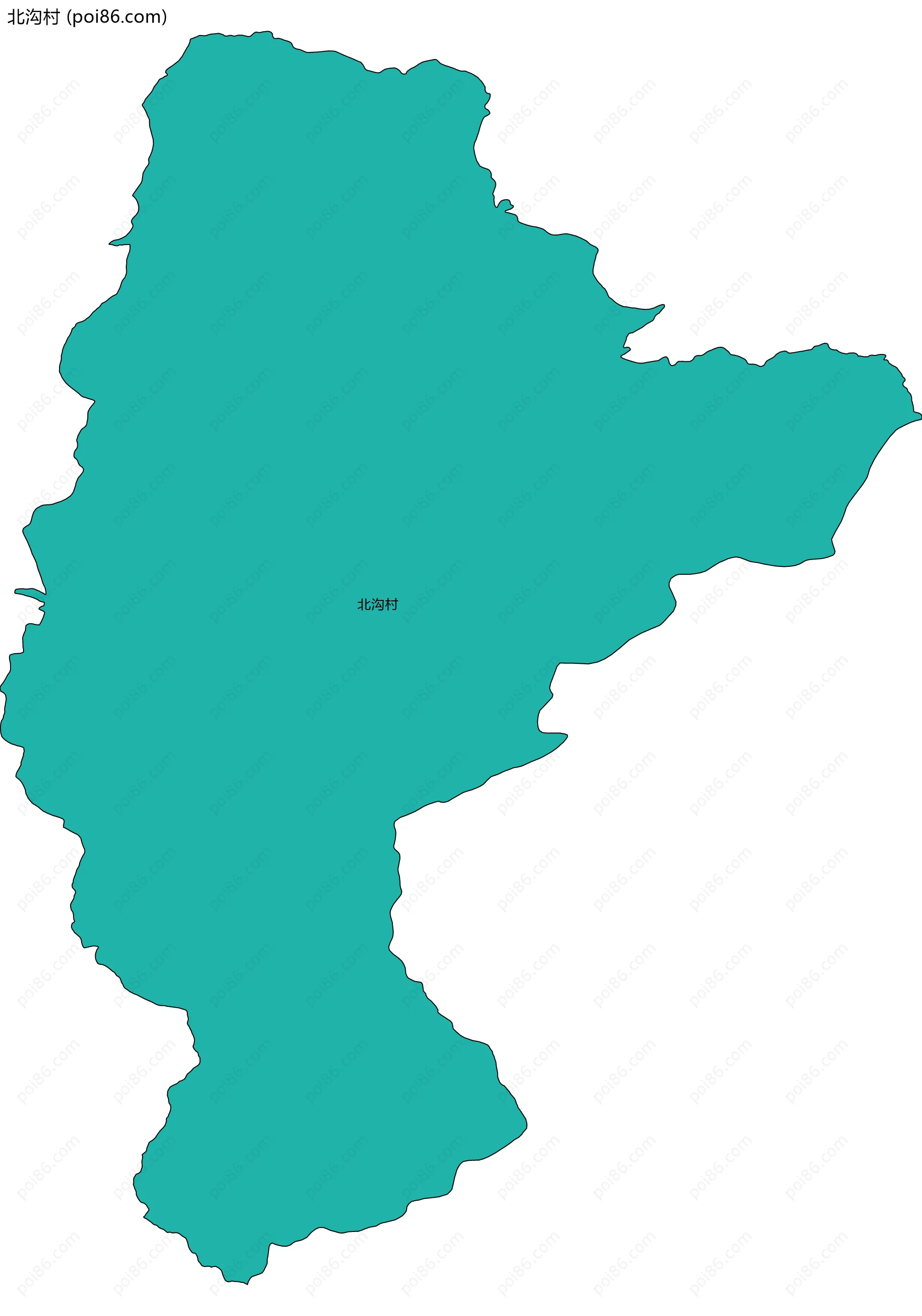 北沟村边界地图