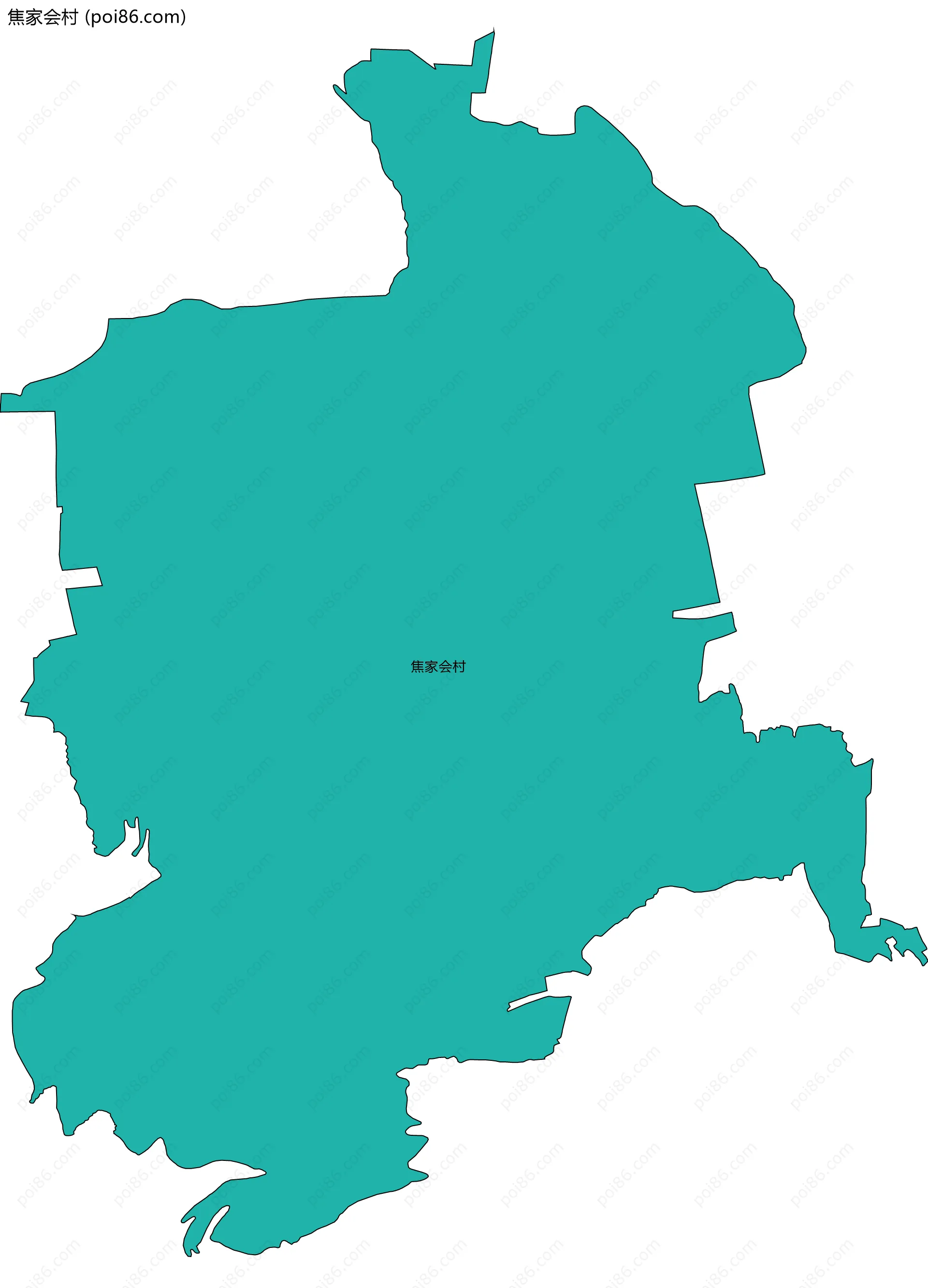 焦家会村边界地图