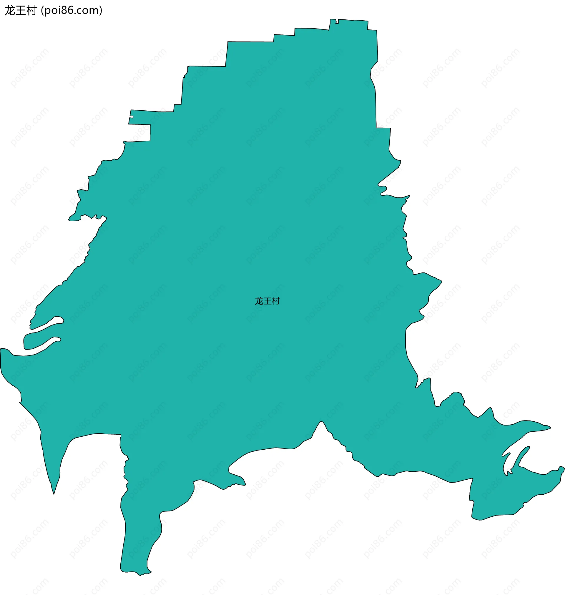 龙王村边界地图