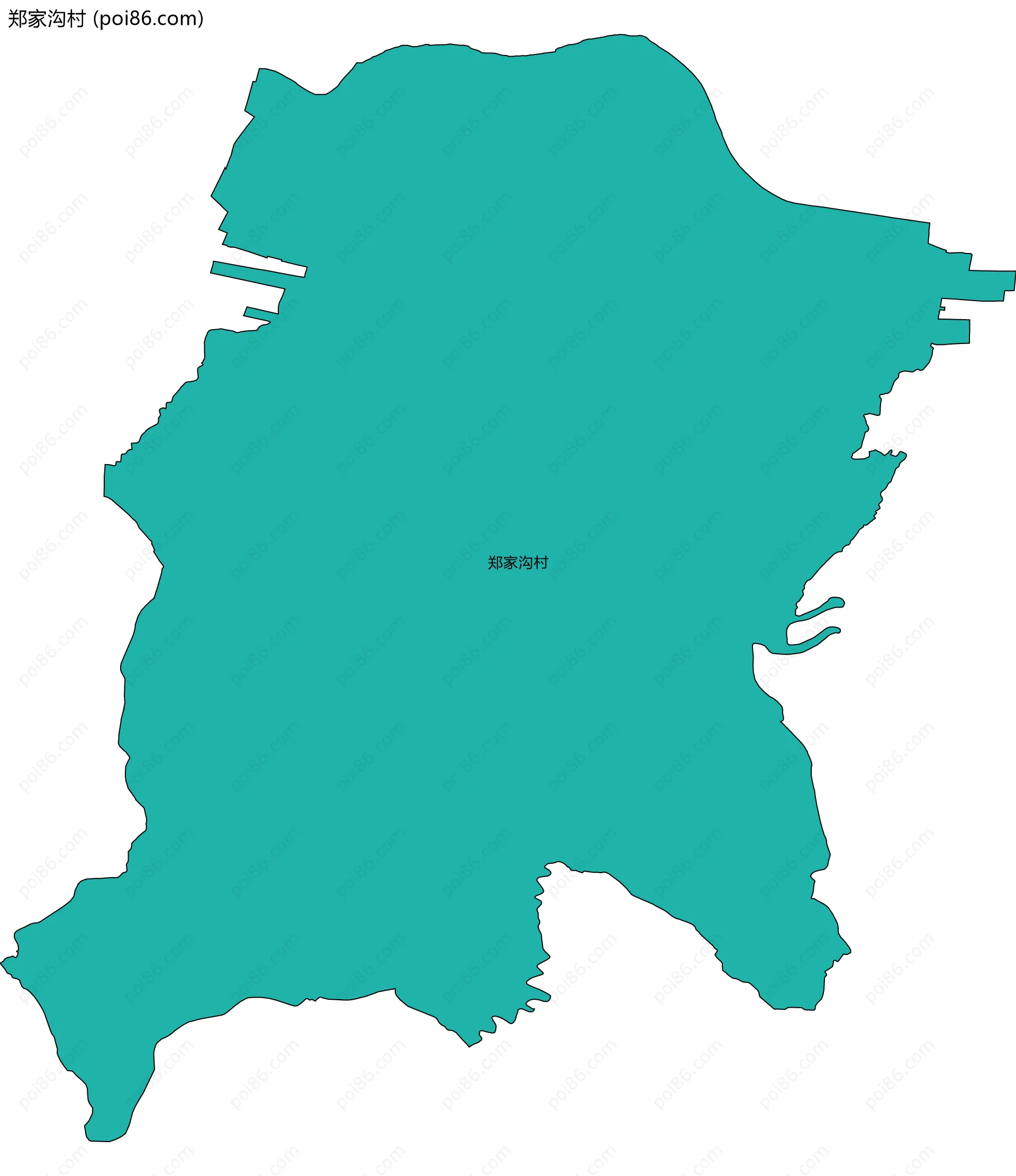 郑家沟村边界地图