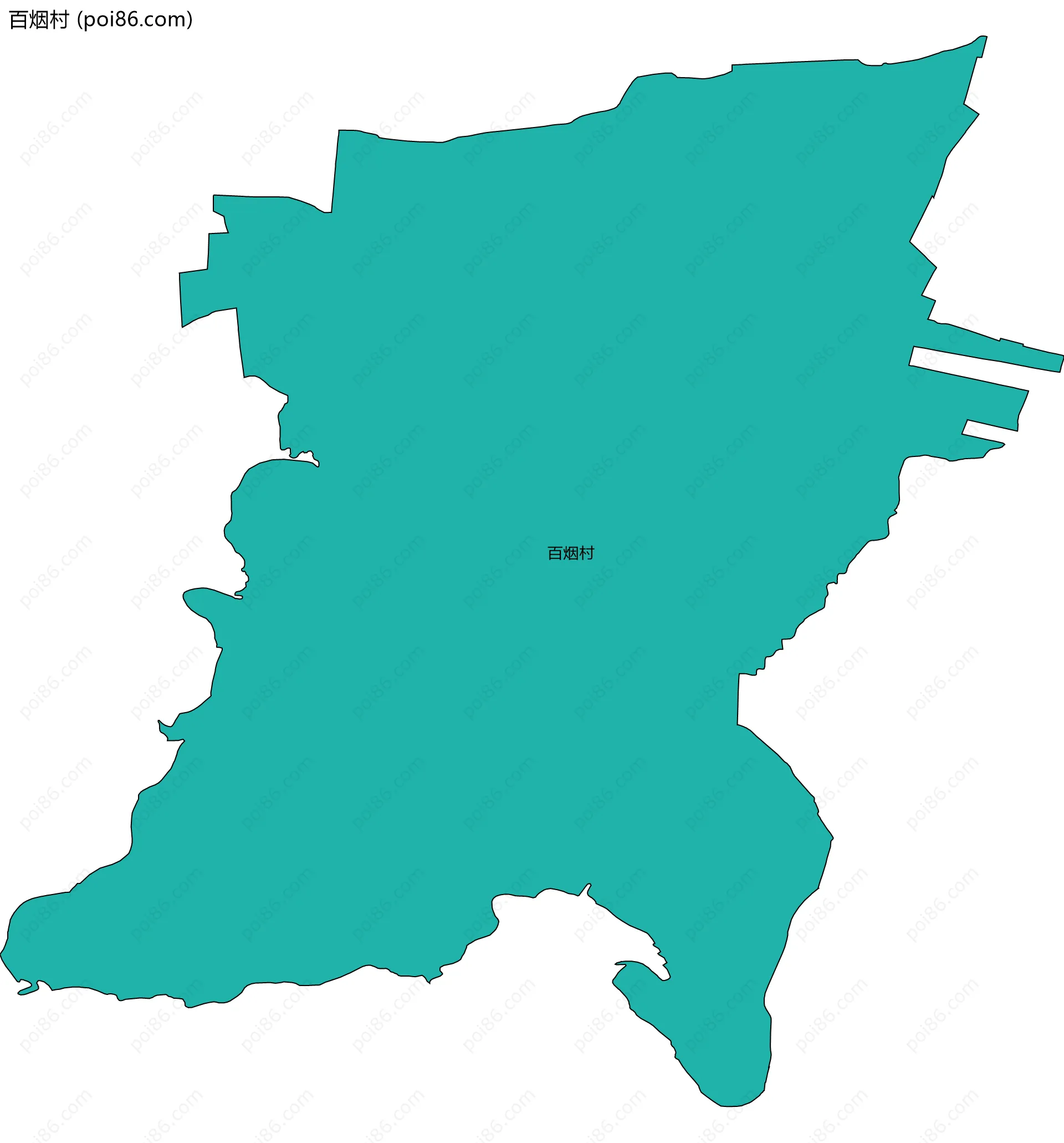 百烟村边界地图