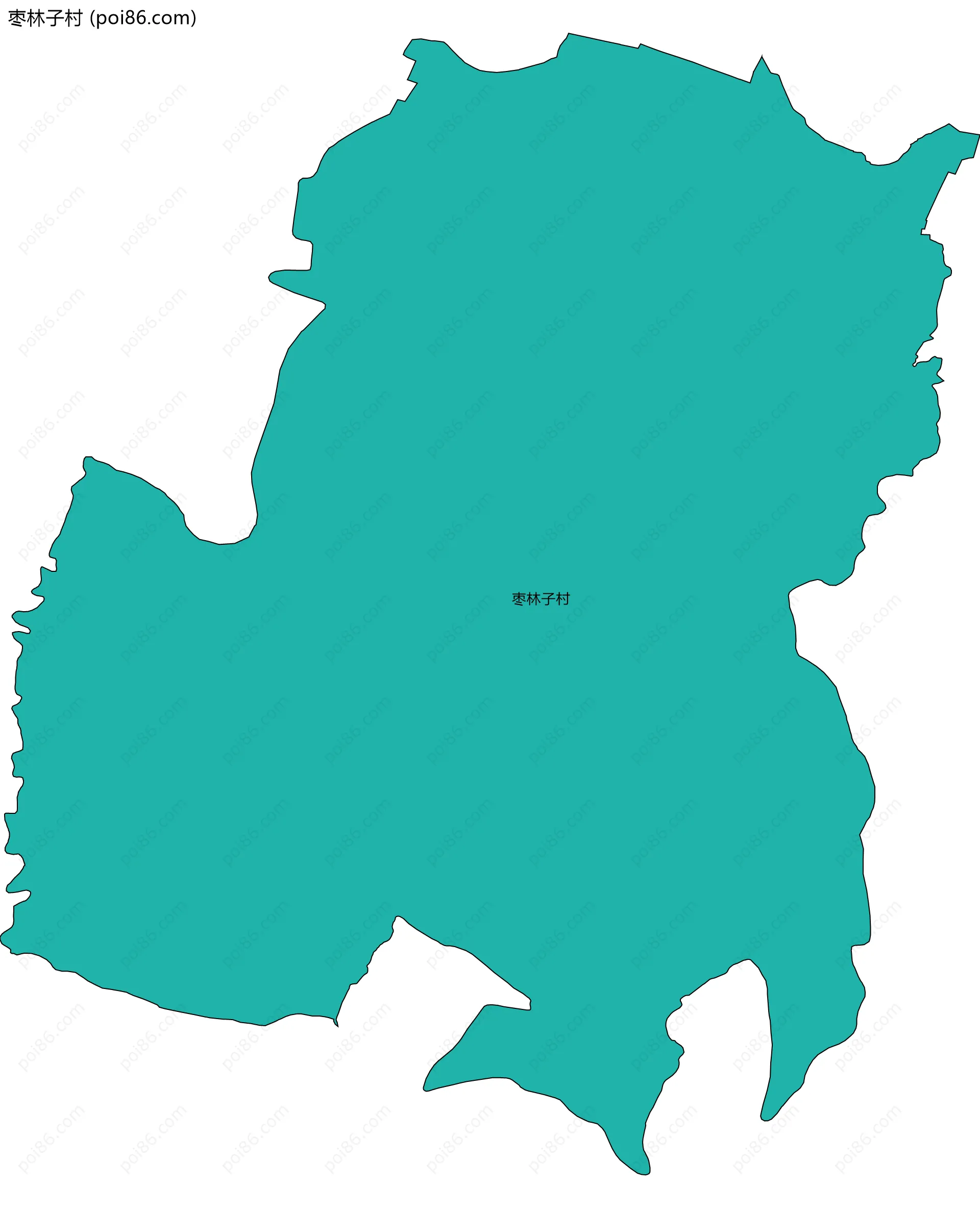 枣林子村边界地图