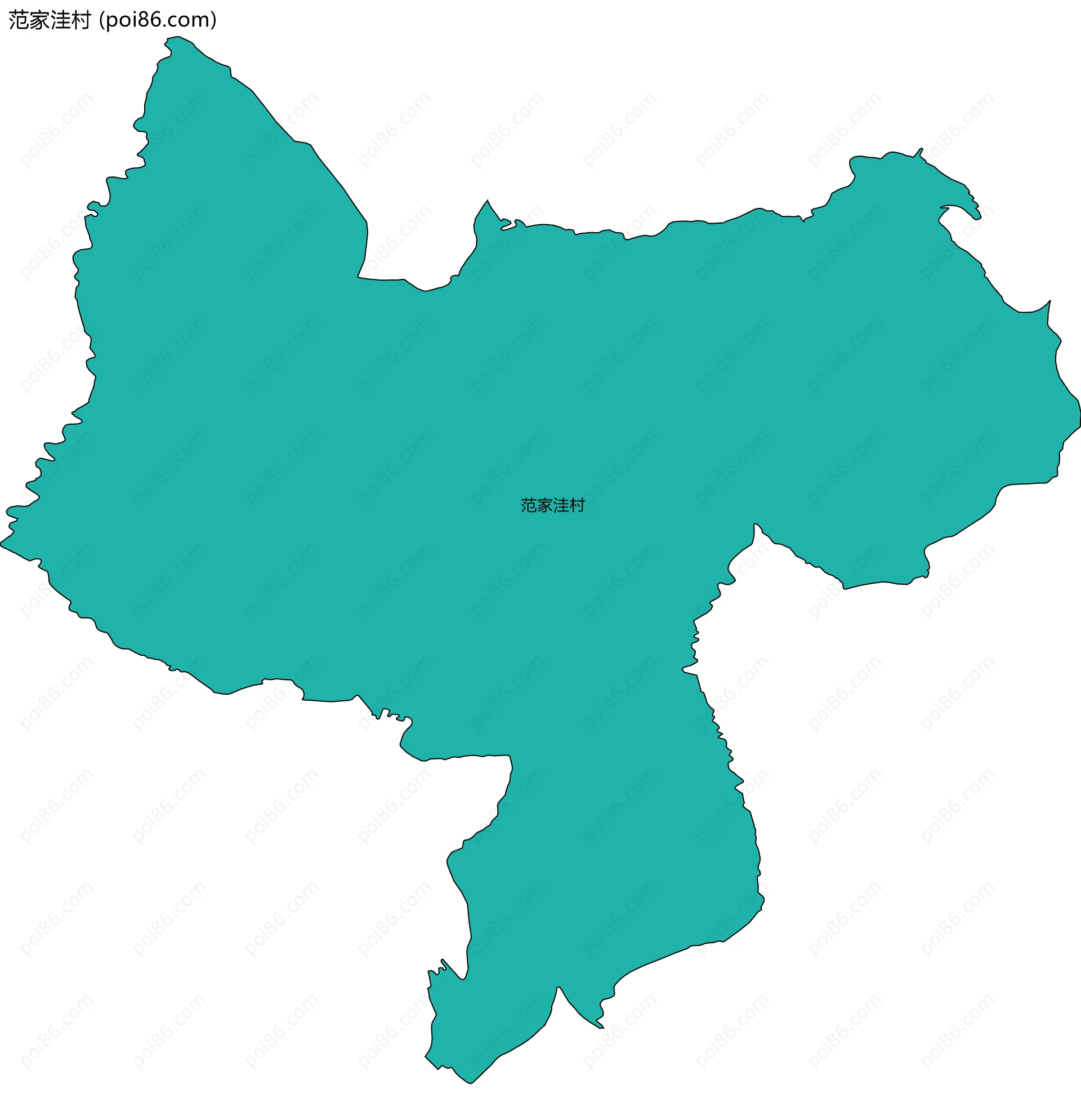 范家洼村边界地图