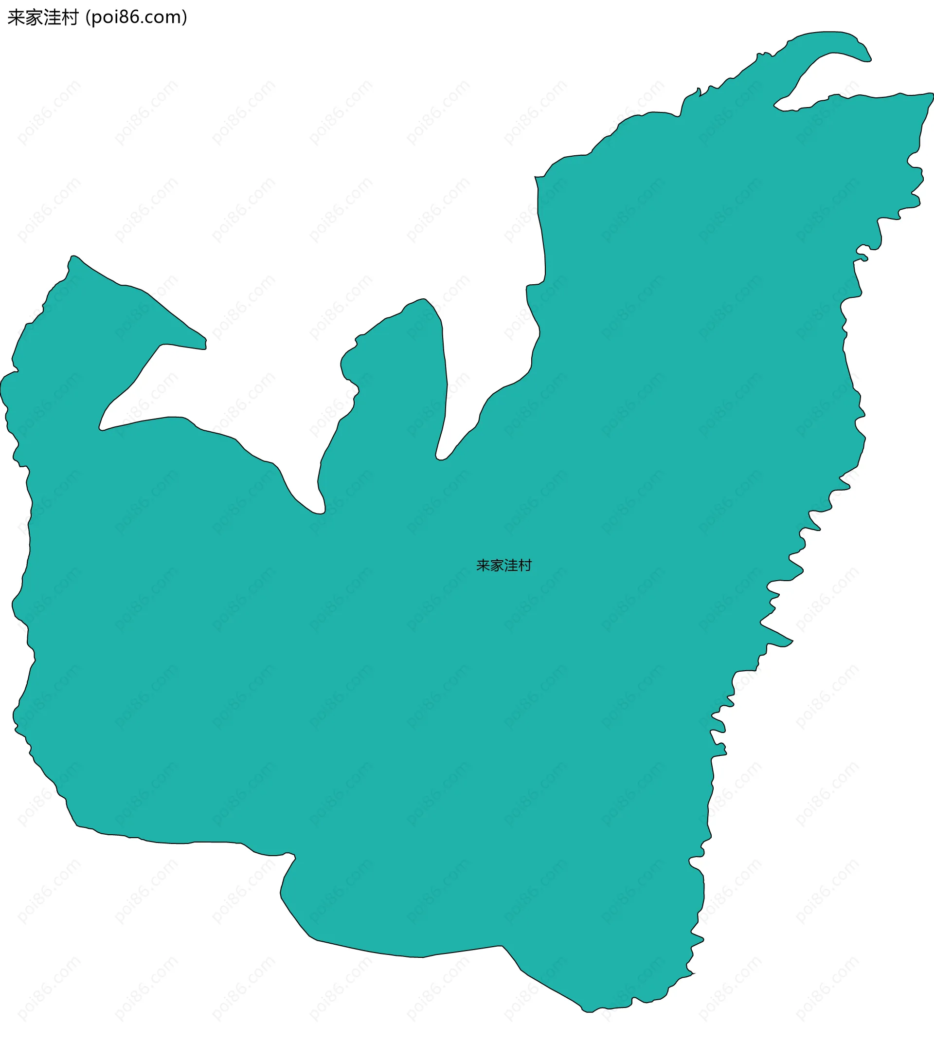 来家洼村边界地图