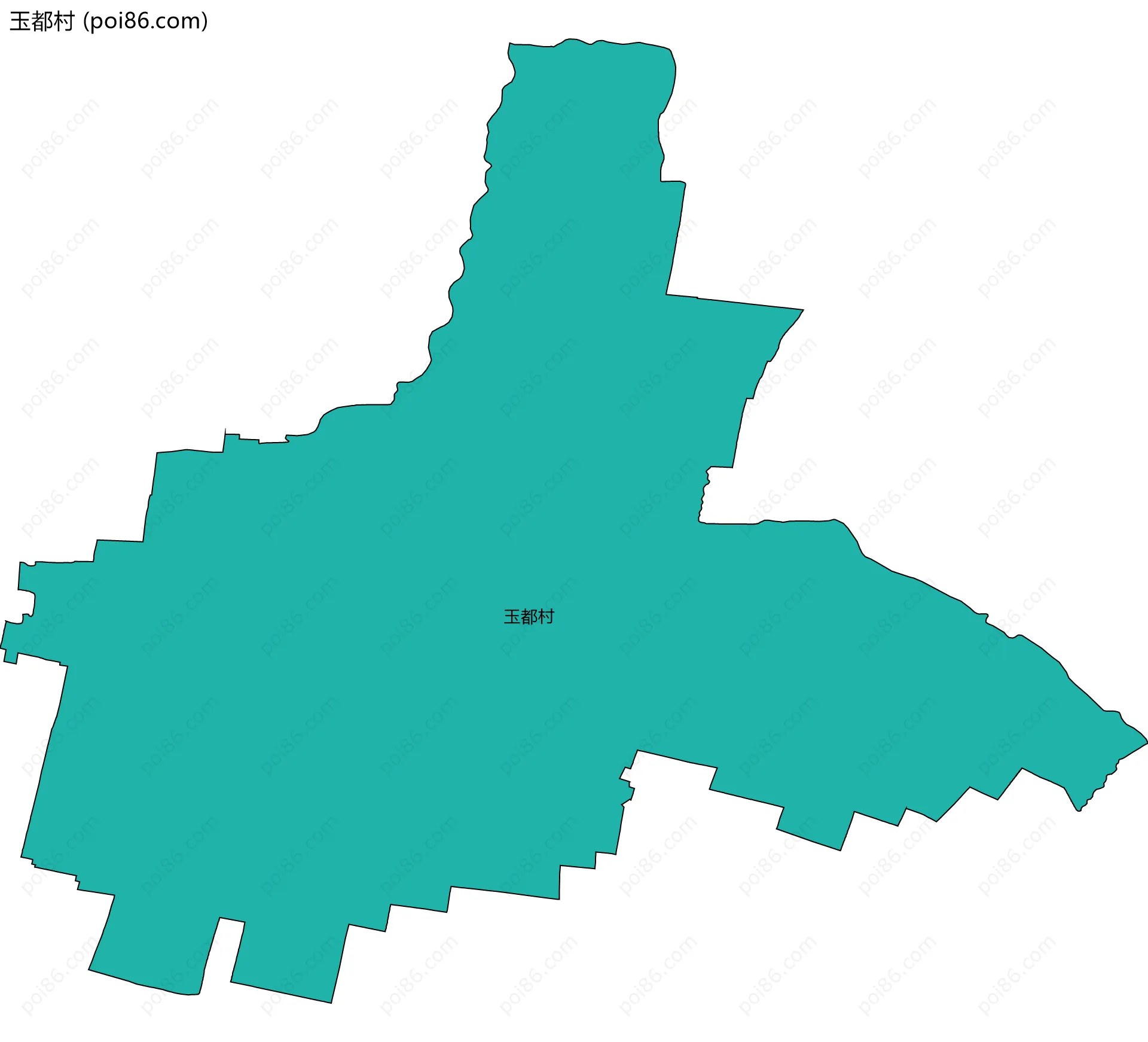 玉都村边界地图