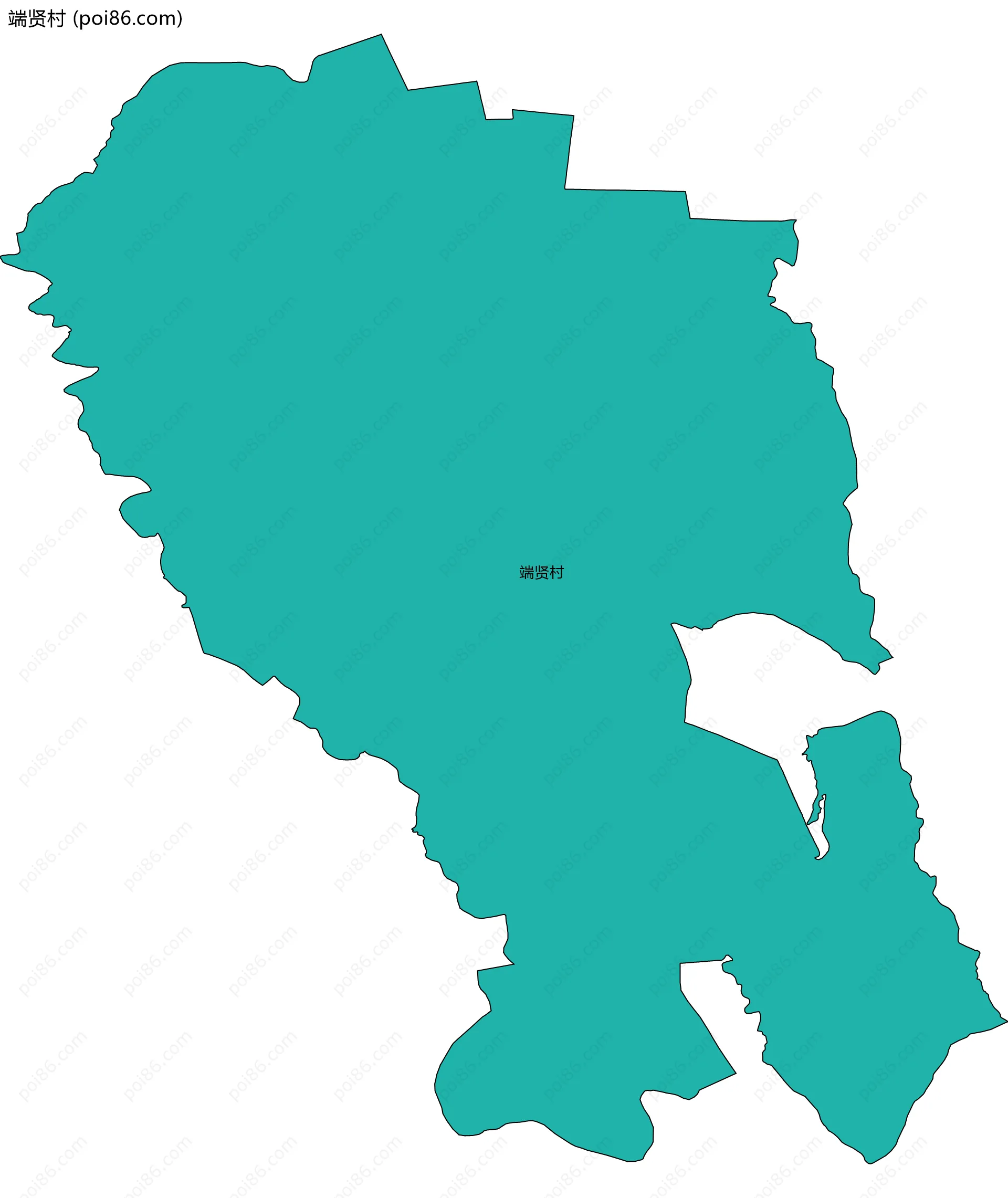 端贤村边界地图