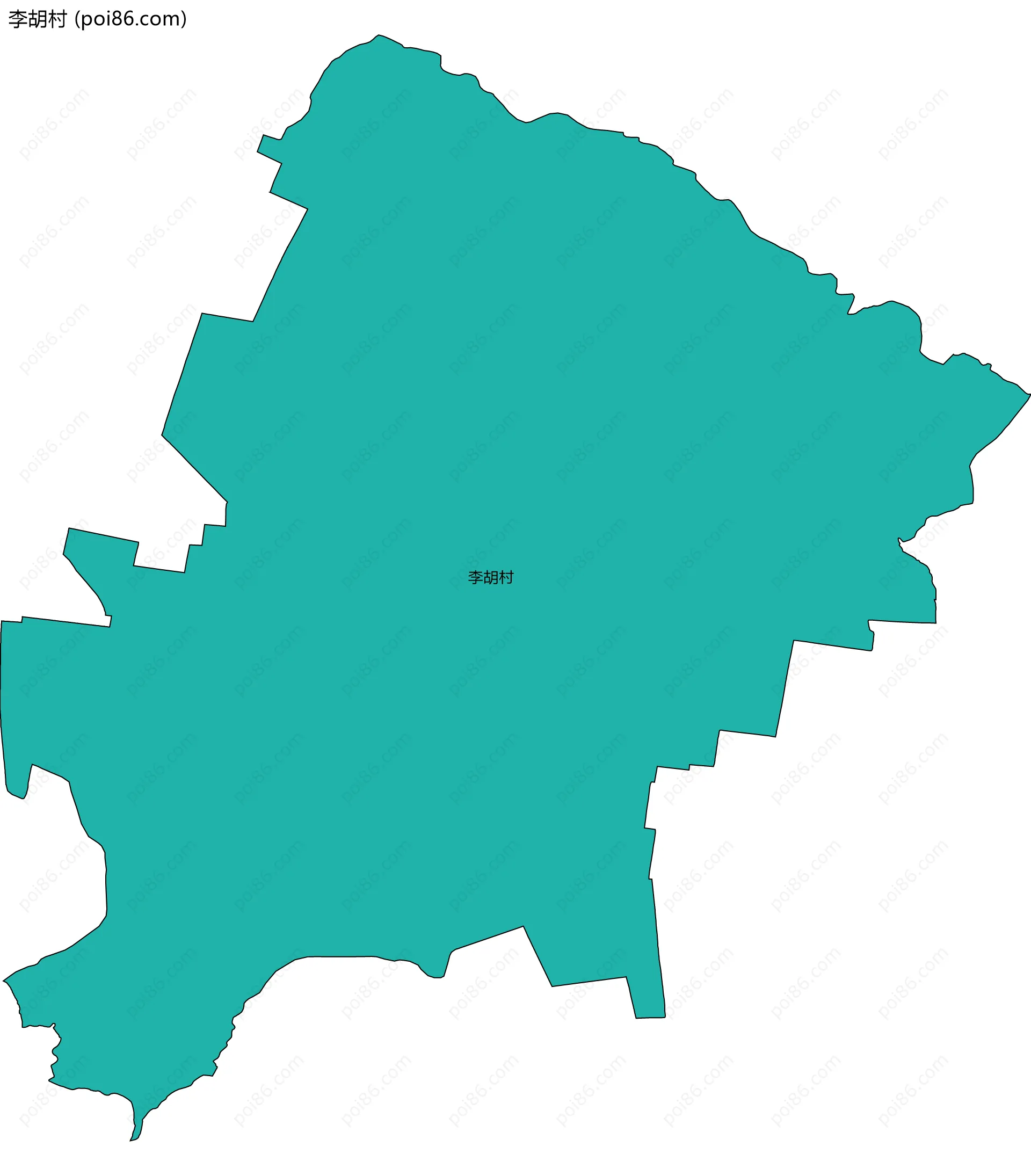 李胡村边界地图