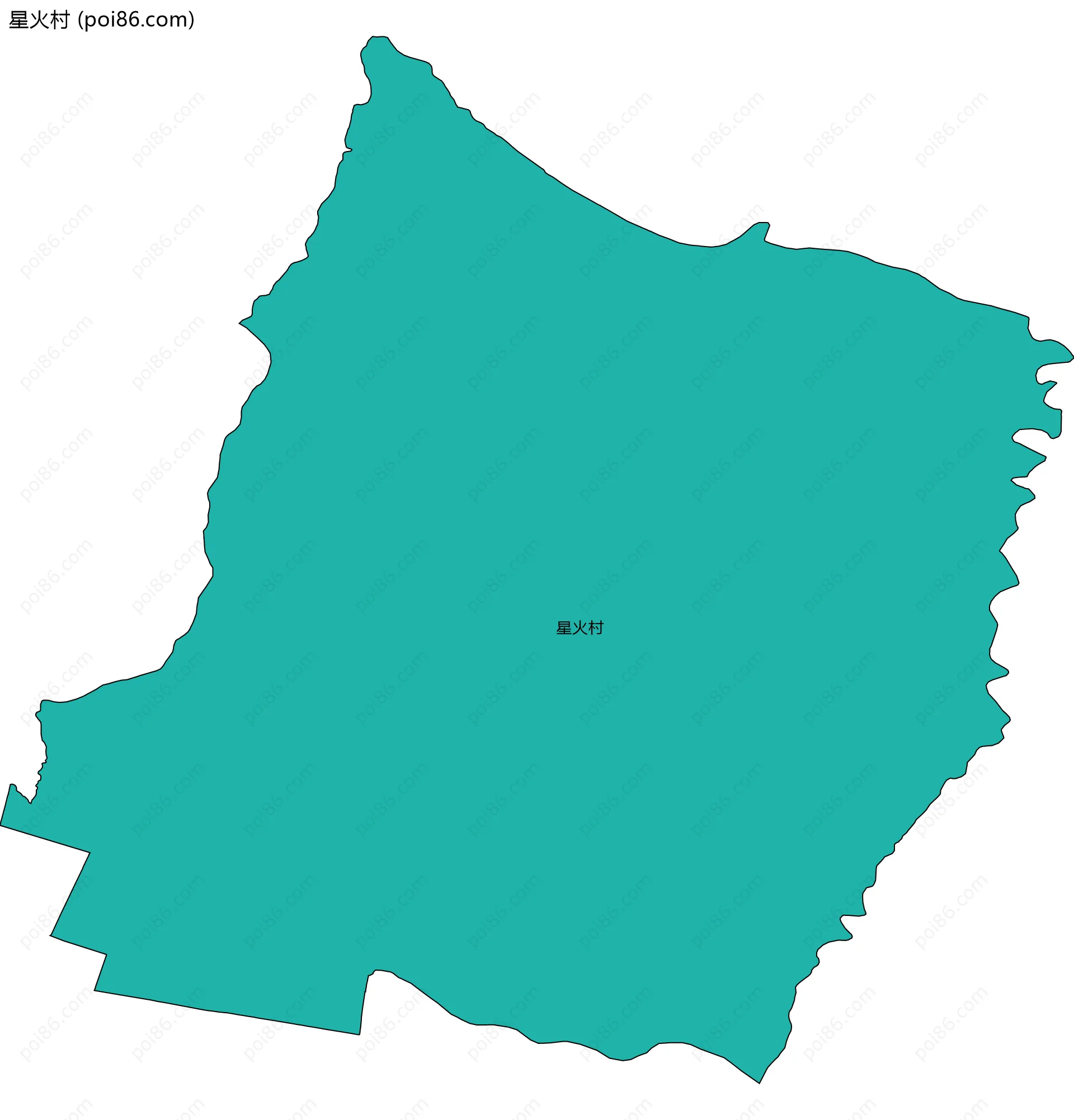星火村边界地图