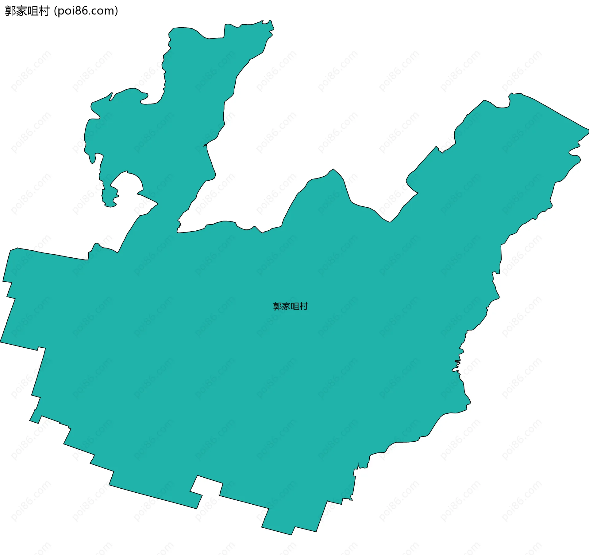 郭家咀村边界地图